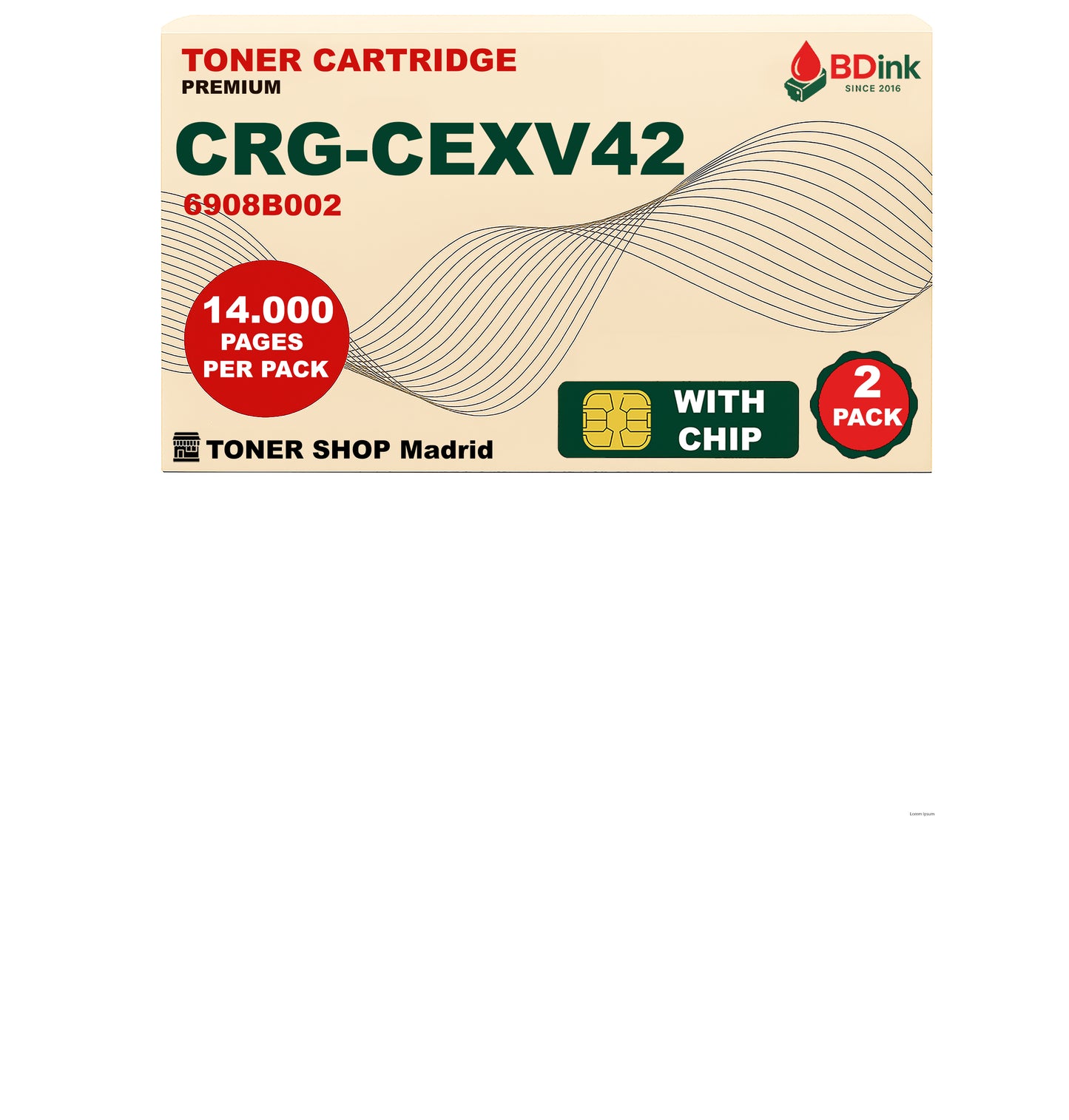 BDink Cartucho Tóner Compatible Canon CEXV42 Negro