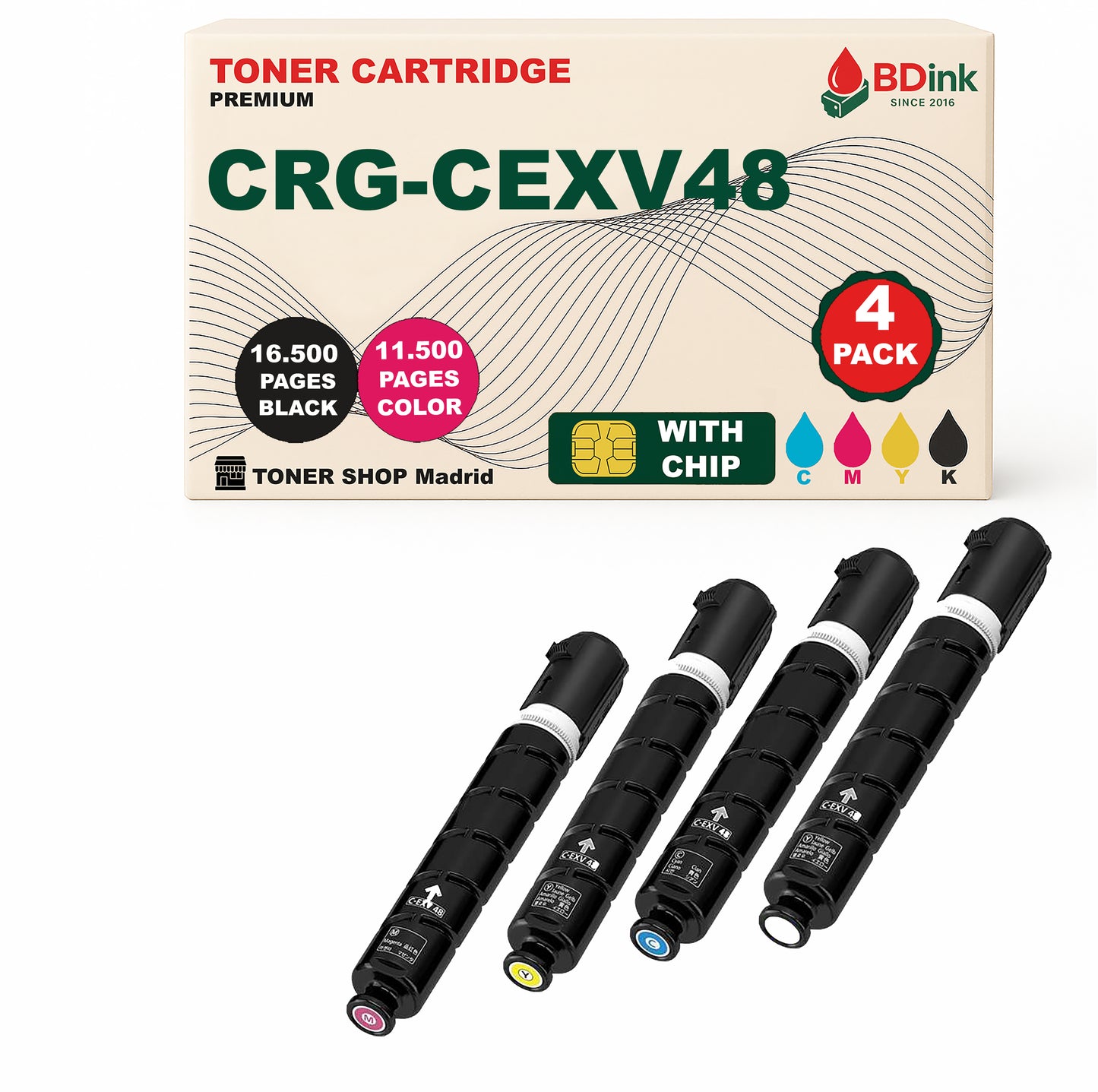 BDink Tóner Compatible Canon C-EXV48 (CMYK 4 Pack)