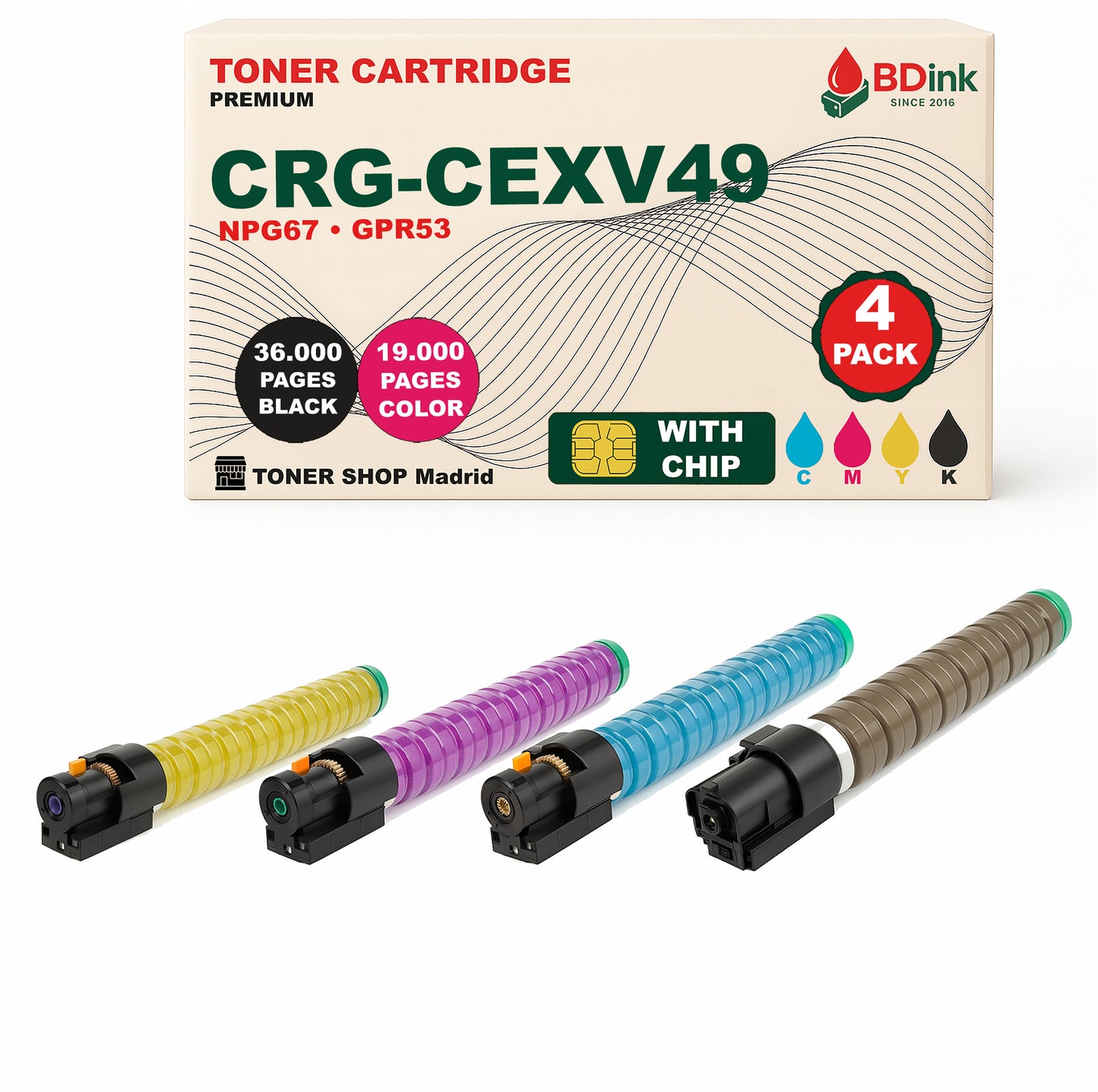 BDink Tóner Compatible Canon C-EXV49 (CMYK 4 Pack)