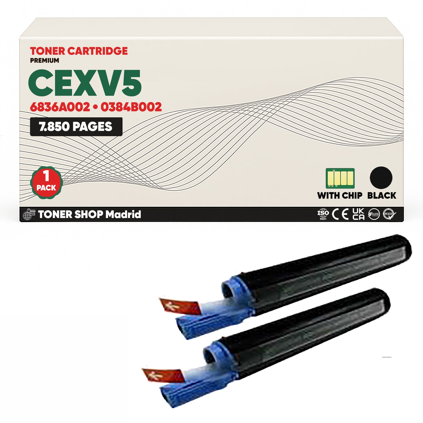 BDink Cartucho Tóner Compatible Canon CEXV5/CEXV14 Negro (Pack 1)