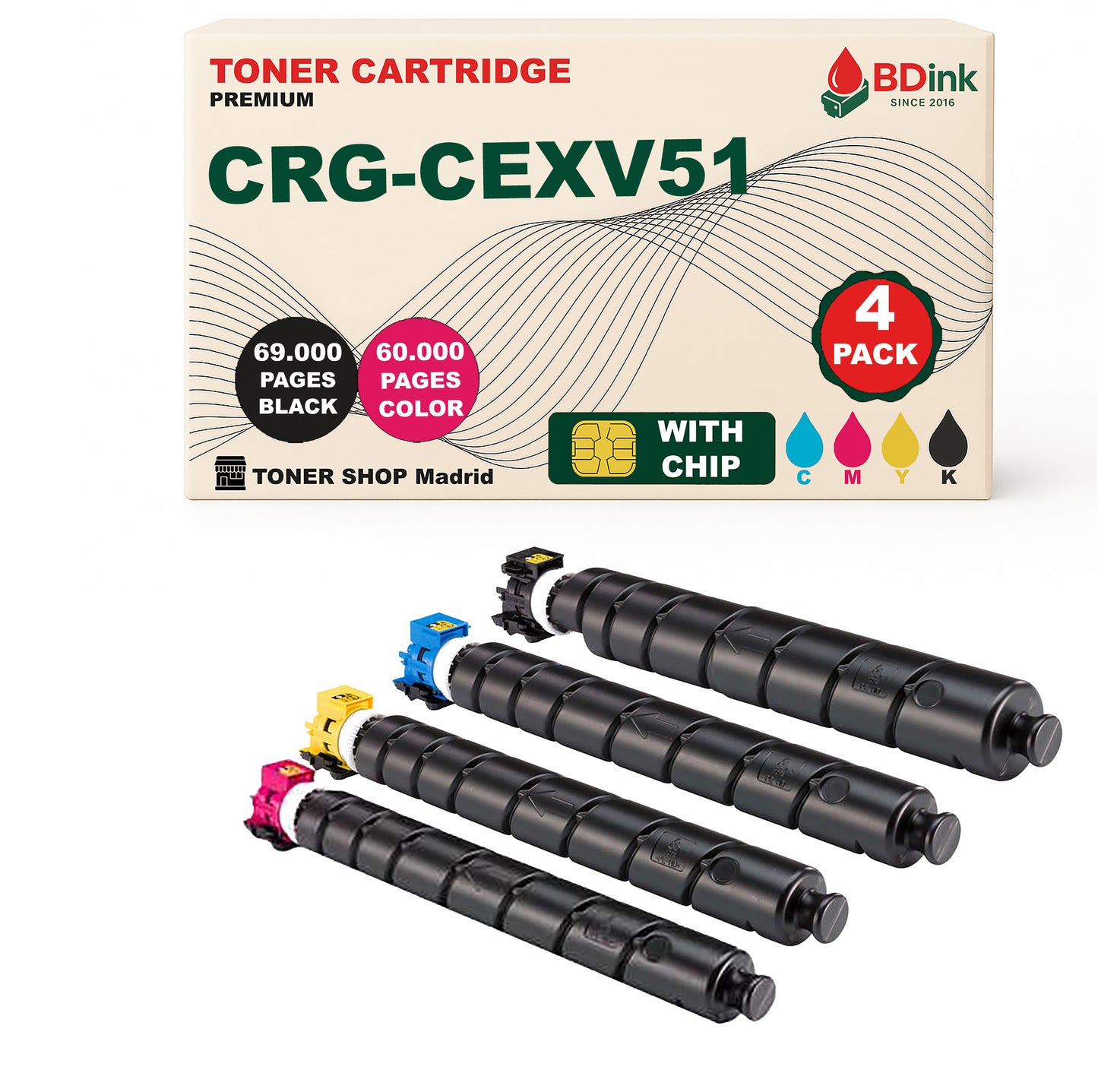 BDink Tóner Compatible Canon C-EXV51 (CMYK 4 Pack)