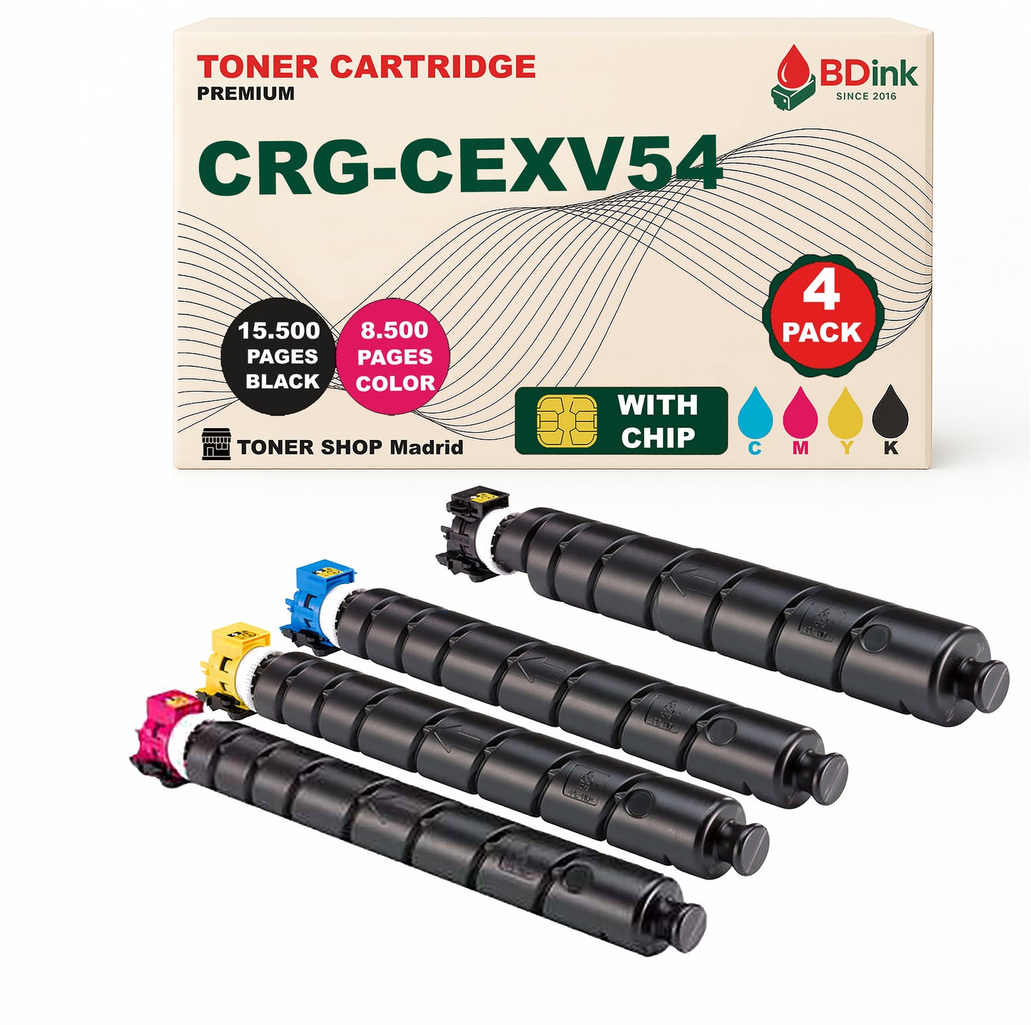 BDink Tóner Compatible Canon C-EXV54 (CMYK 4 Pack)