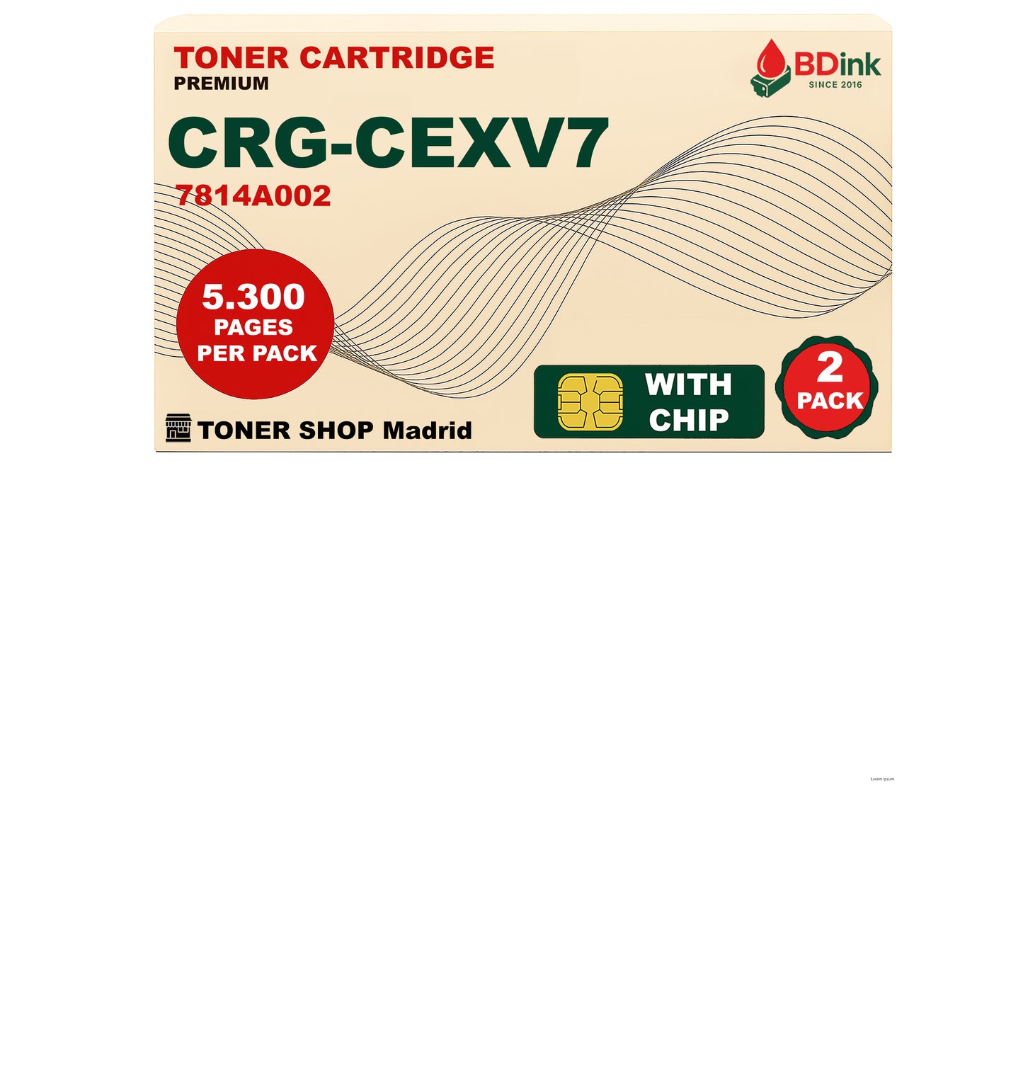 BDink Cartucho Tóner Compatible Canon CEXV7 Negro