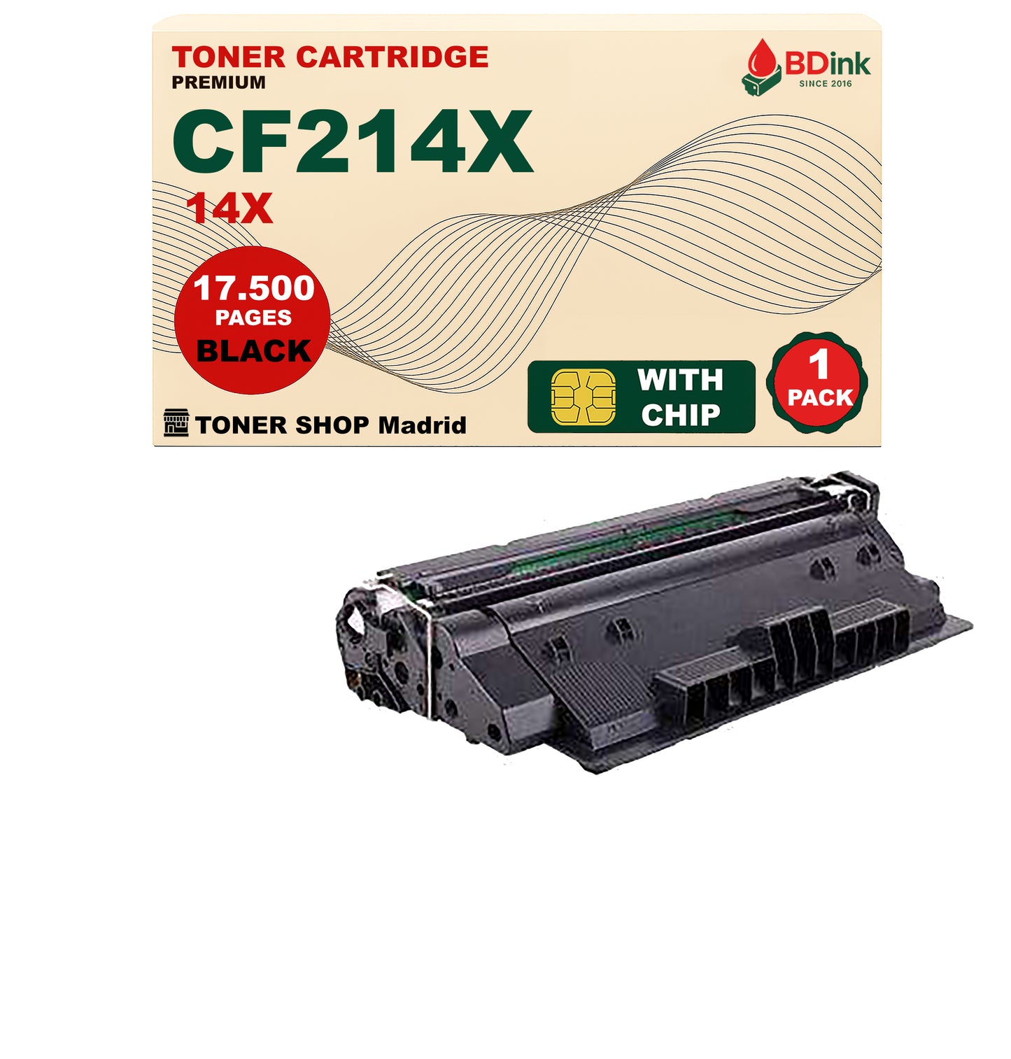 BDink Cartucho Tóner Compatible HP 14X / CF214X Negro