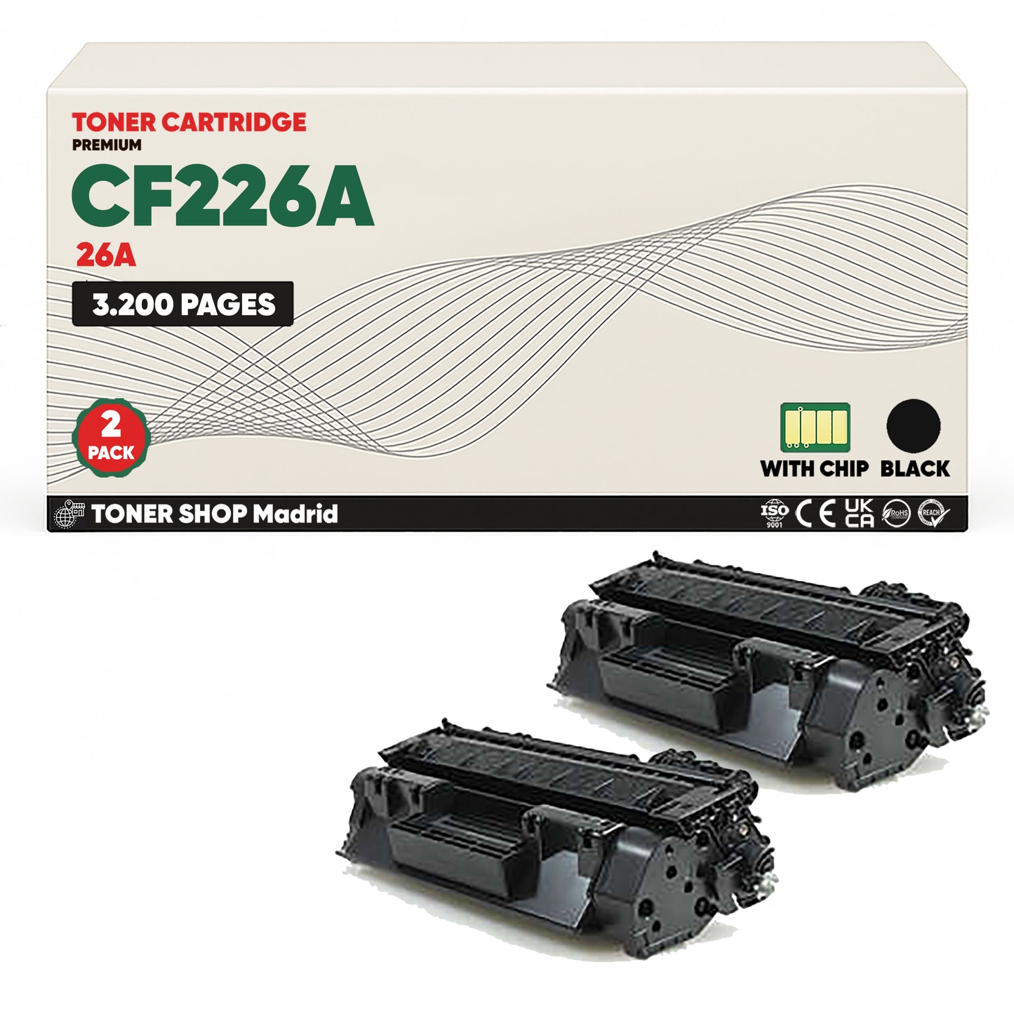 BDink Cartucho Tóner Compatible HP 26A / CF226A Negro