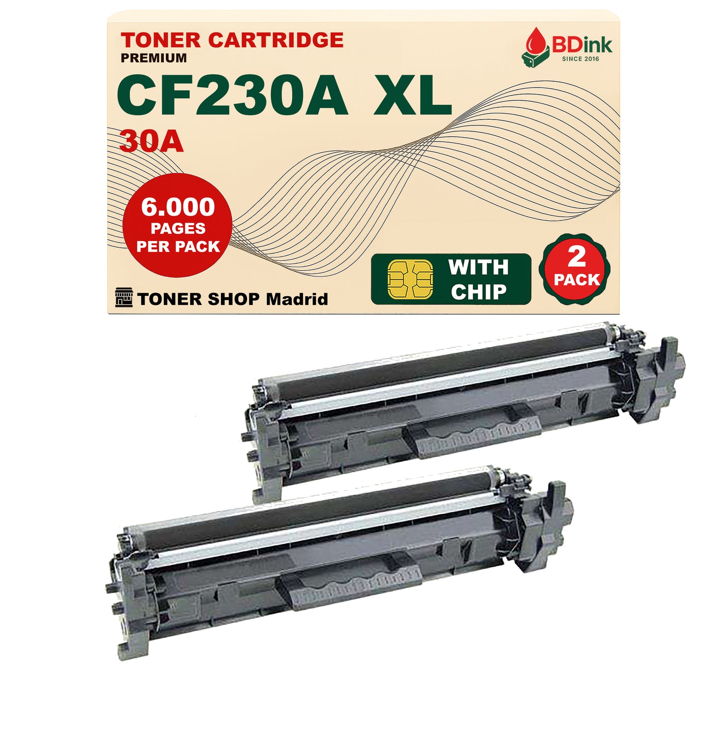 BDink Cartucho Tóner Compatible HP 30A / CF230A XL Negro