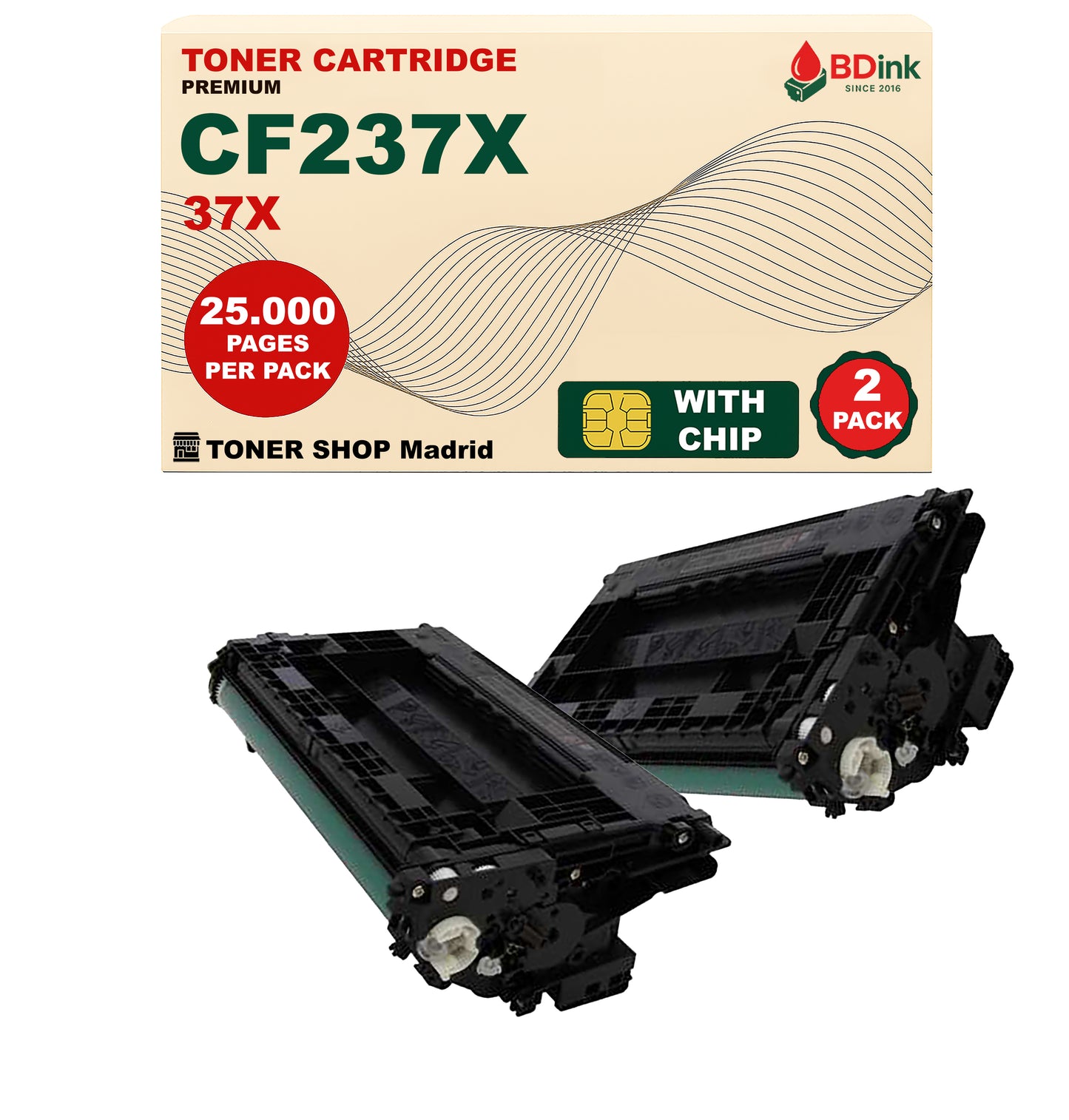 BDink Cartucho Tóner Compatible HP 37X / CF237X Negro