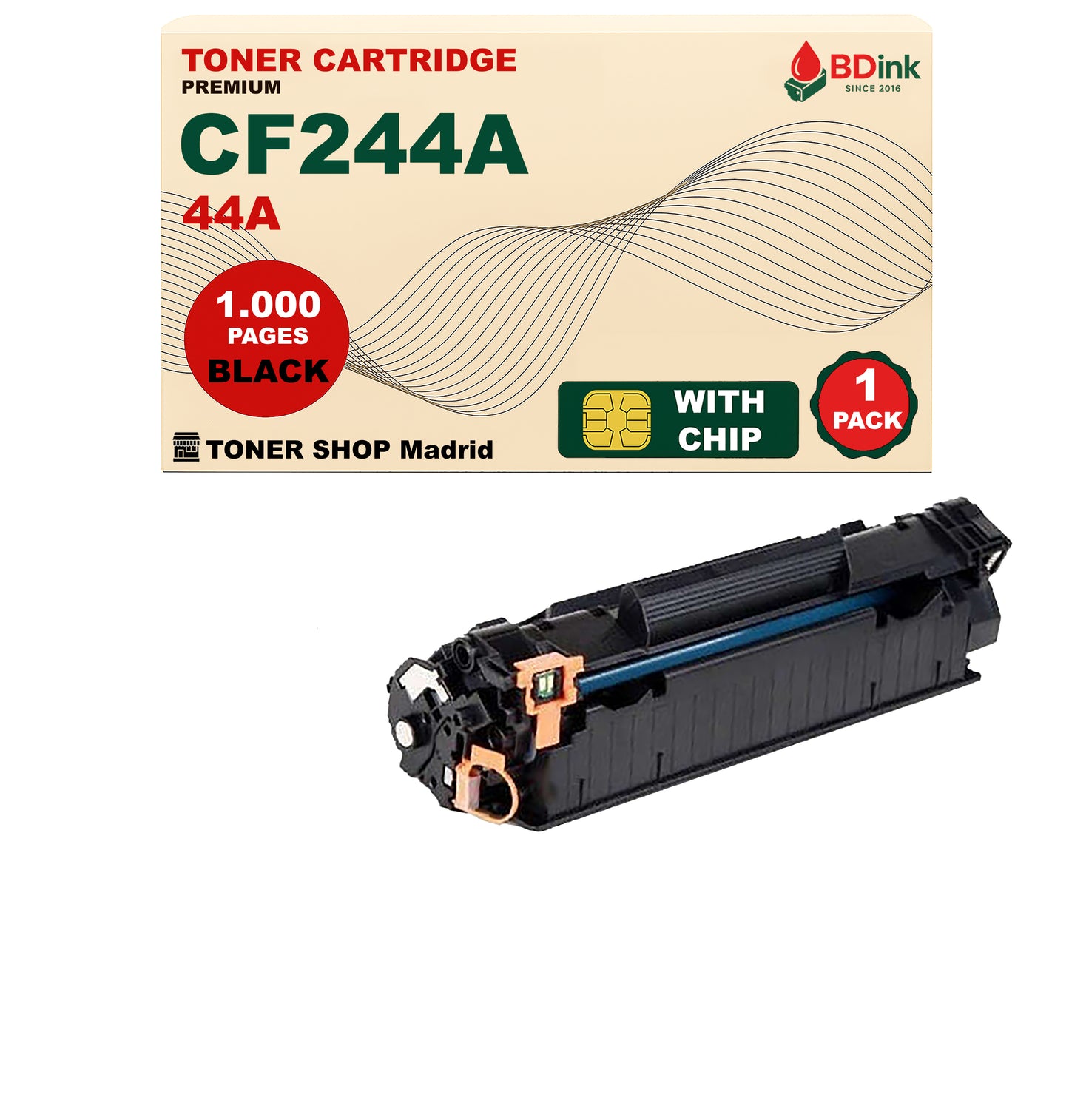 BDink Cartucho Tóner Compatible HP 44A / CF244A Negro