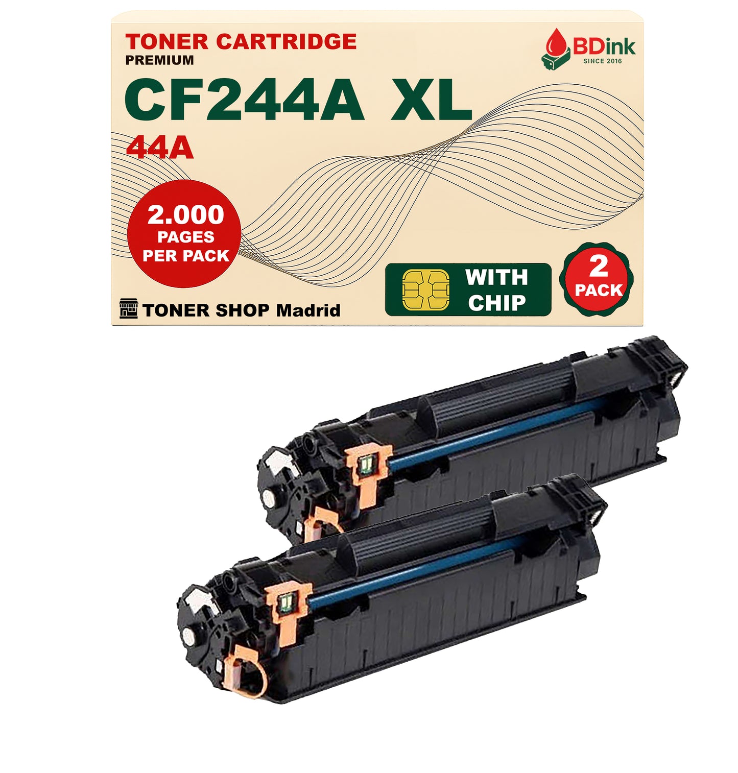 BDink Cartucho Tóner Compatible HP 44A / CF244A XL Negro
