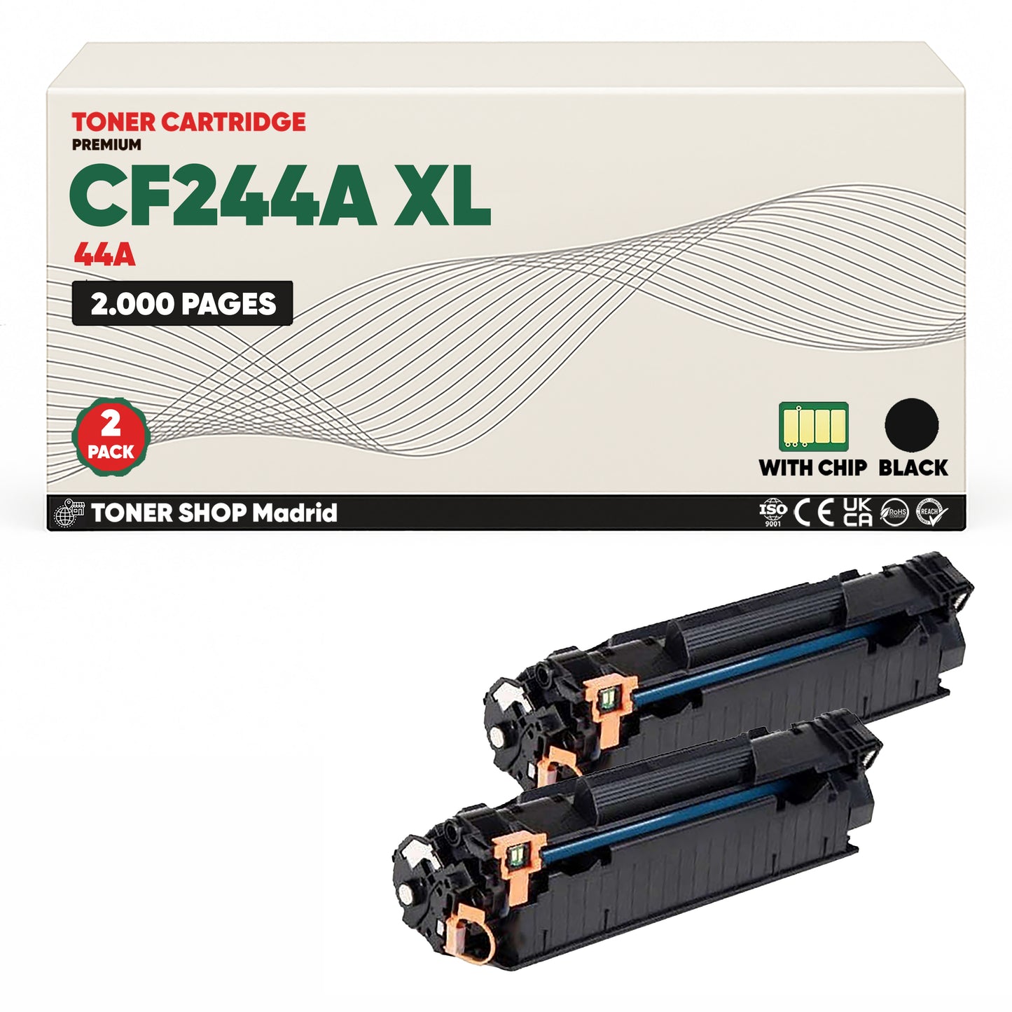 BDink Cartucho Tóner Compatible HP 44A / CF244A XL Negro