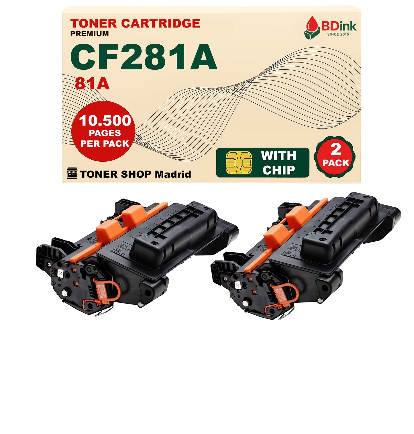 BDink Cartucho Tóner Compatible HP 81A / CF281A Negro