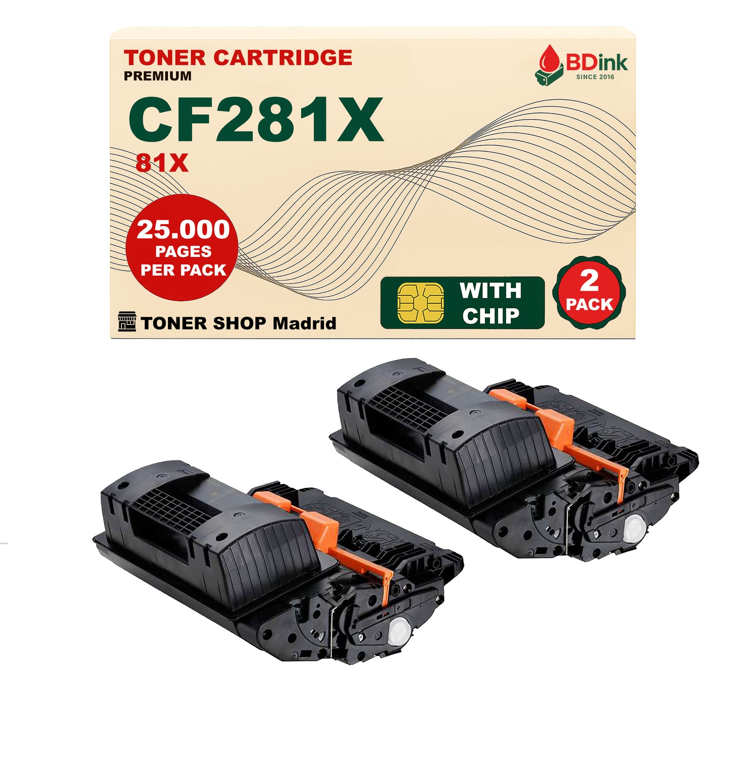 BDink Cartucho Tóner Compatible HP 81X / CF281X Negro