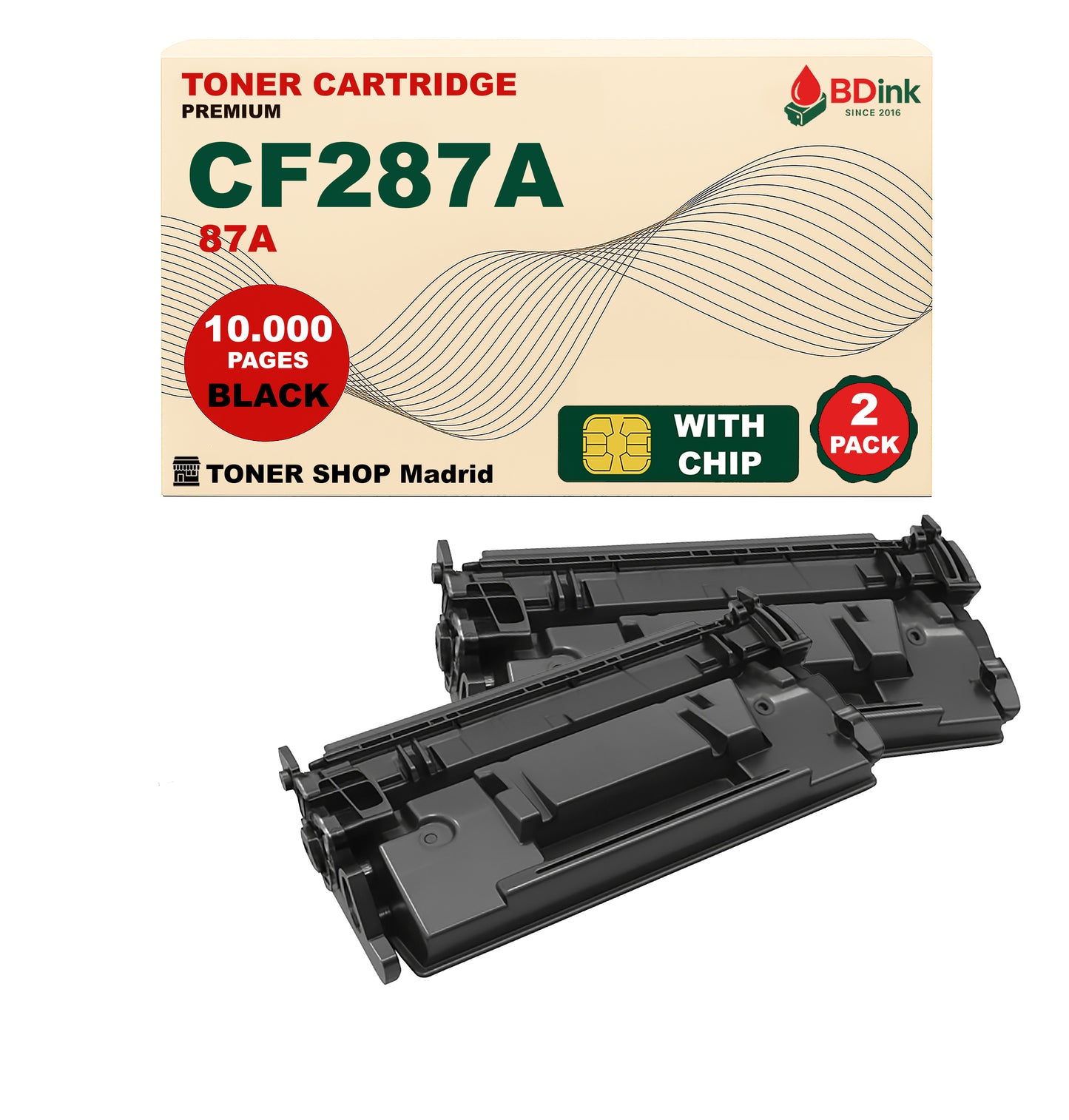 BDink Cartucho Tóner Compatible HP 87A / CF287A Negro