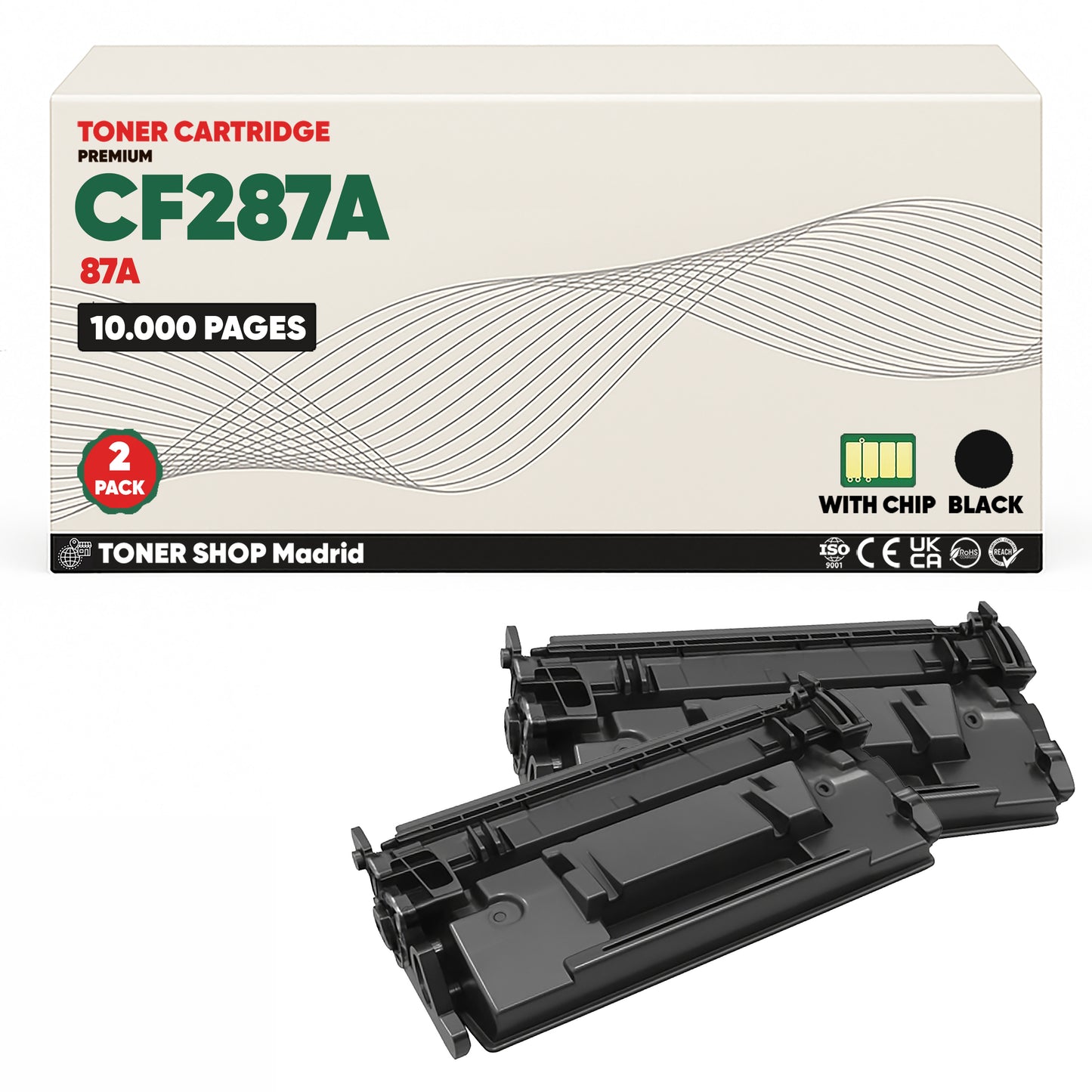 BDink Cartucho Tóner Compatible HP 87A / CF287A Negro