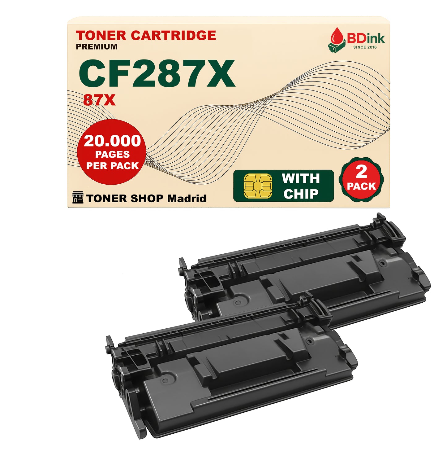 BDink Cartucho Tóner Compatible HP 87X / CF287X Negro