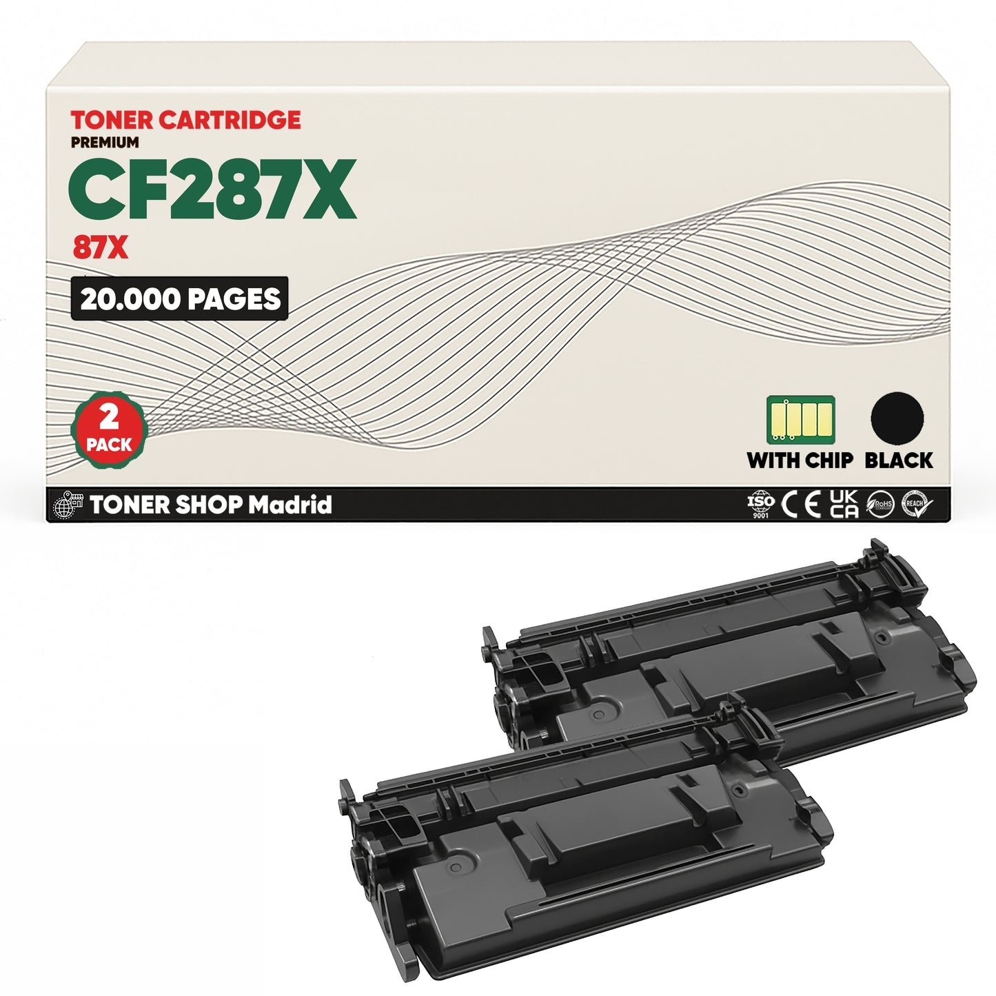 BDink Cartucho Tóner Compatible HP 87X / CF287X Negro