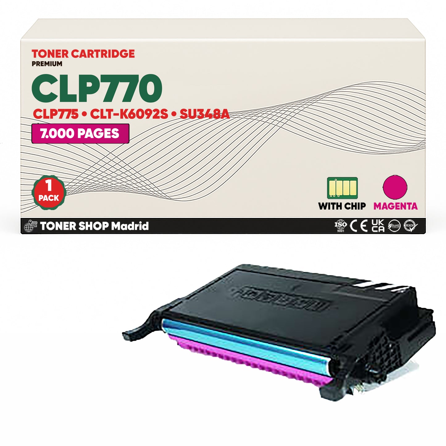 BDink Cartucho de Toner Compatible Samsung CLP770 (Pack 4) CMYK