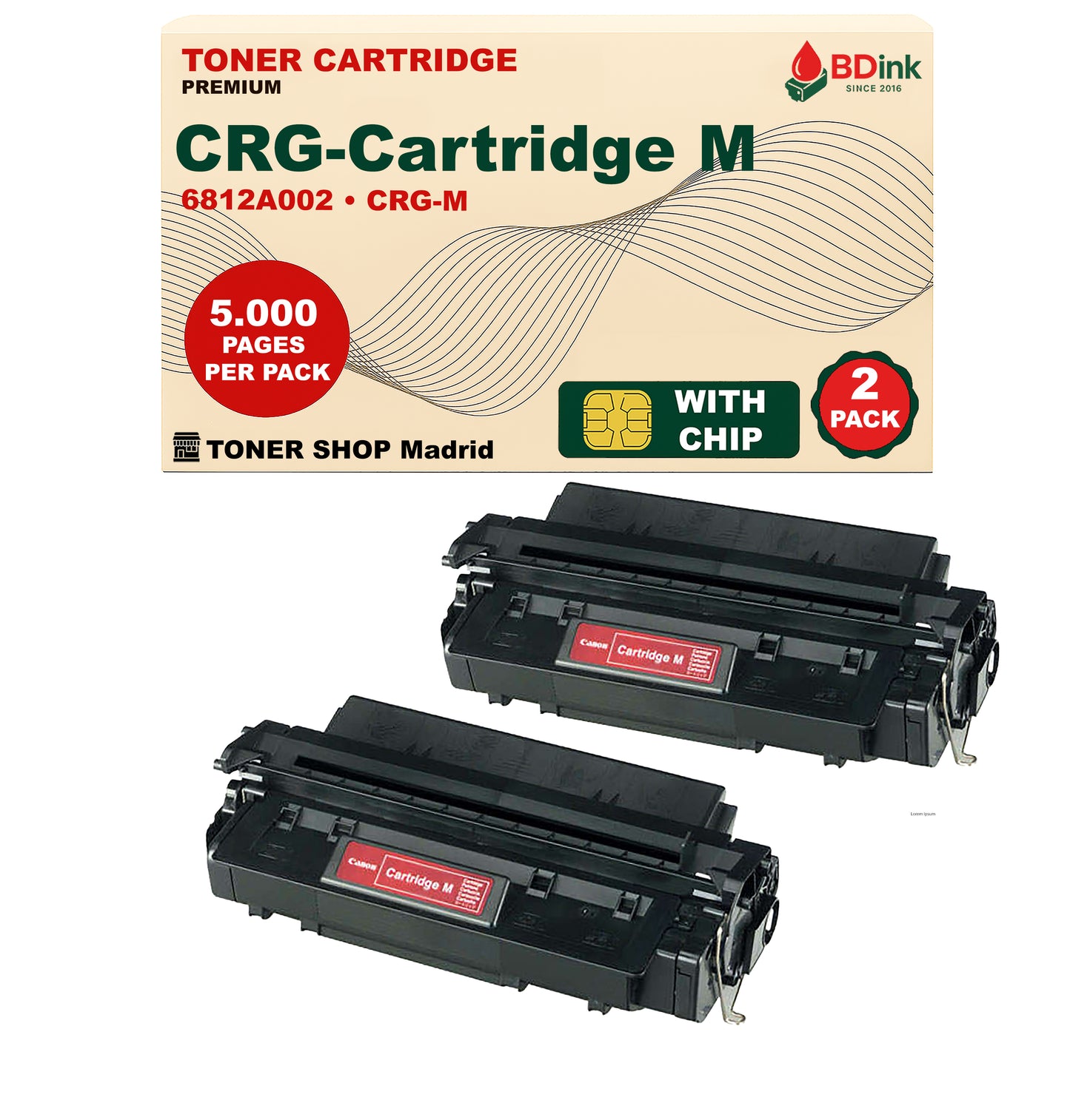 BDink Cartucho Tóner Compatible Canon CRG-M Negro