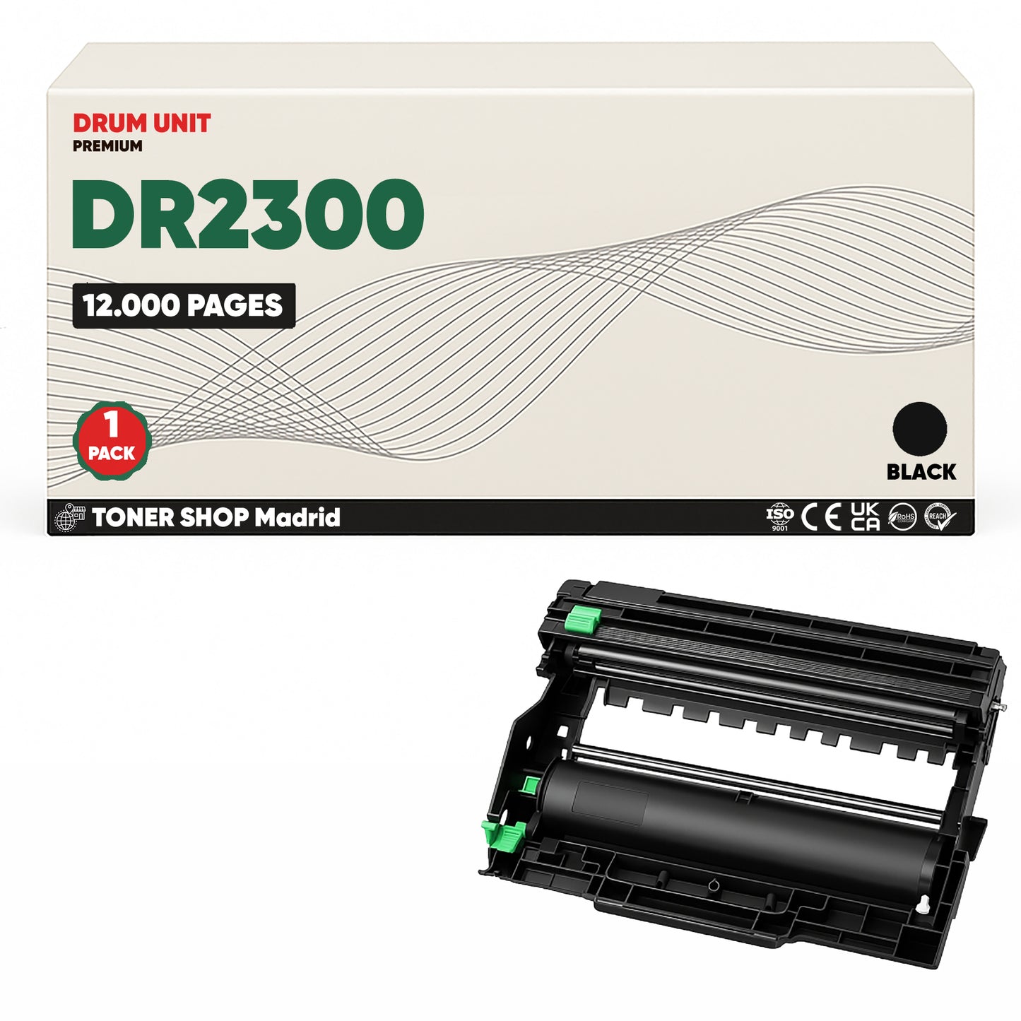 BDink Tambor de Imagen Compatible Brother DR2300 Negro (Drum)