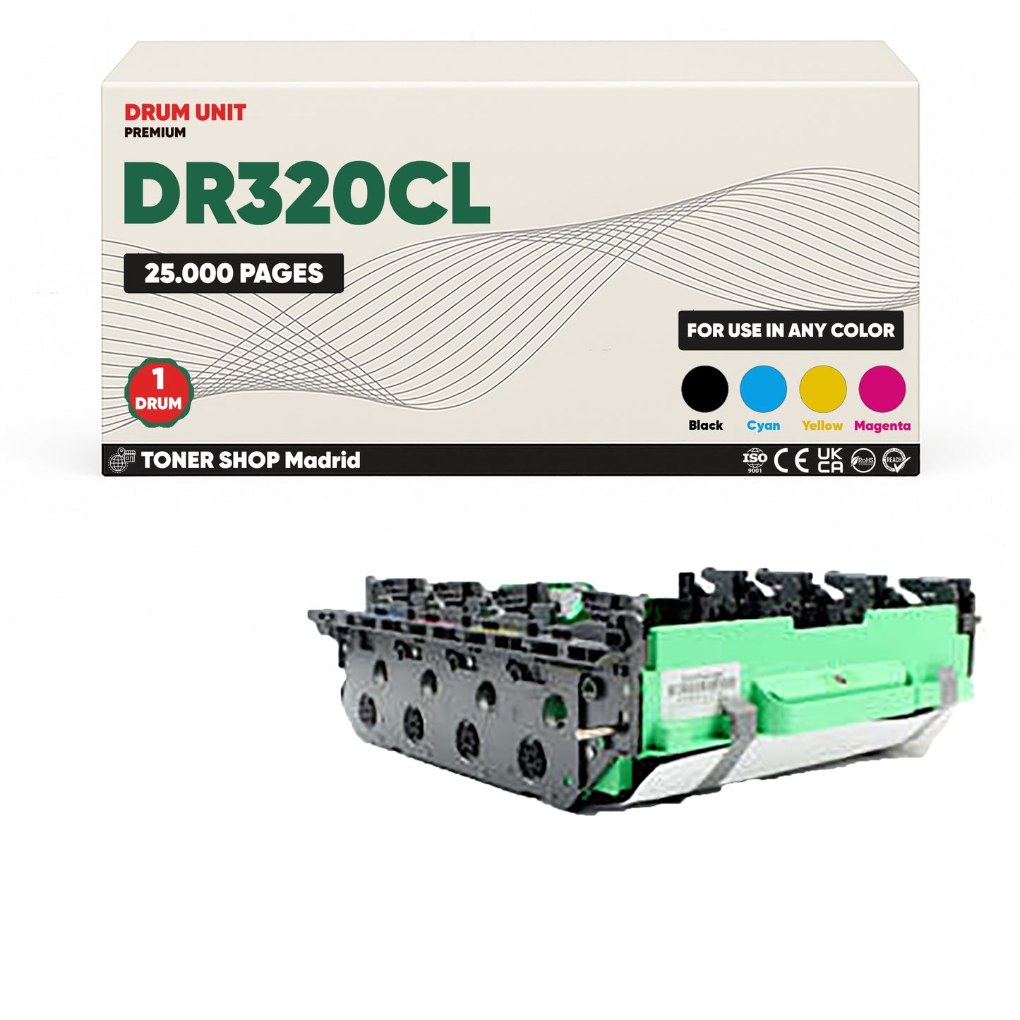 BDink Tambor de Imagen Compatible Brother DR320CL (4 Colores) Drum