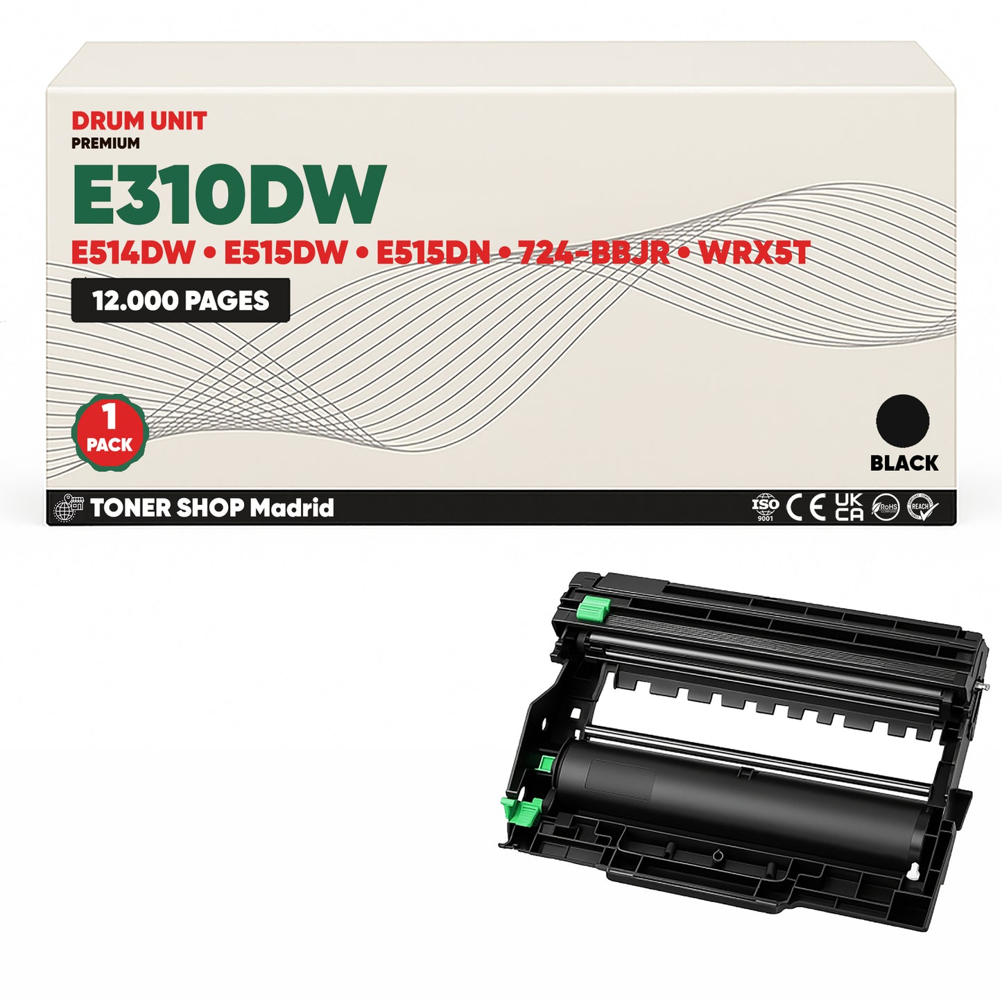 BDink Tambor de Imagen Compatible Dell E310DW/E514DW (Drum)
