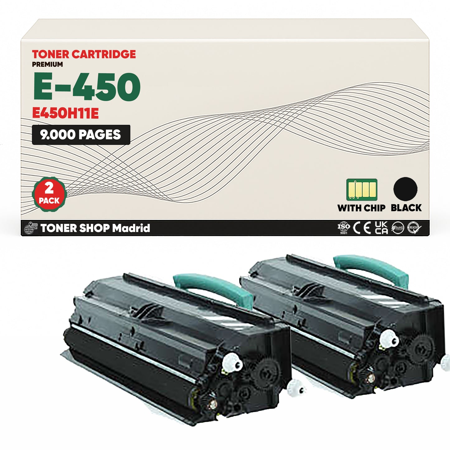 BDink Cartucho Tóner Compatible Lexmark E450 Negro