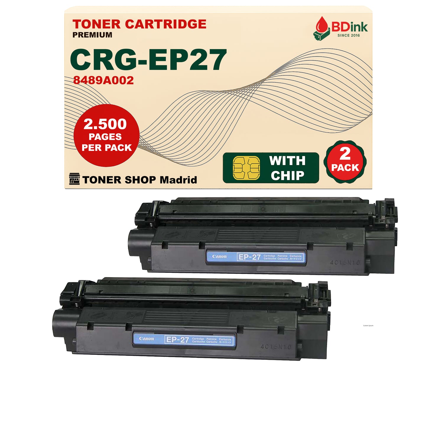 BDink Cartucho Tóner Compatible Canon EP27/EP26 Negro