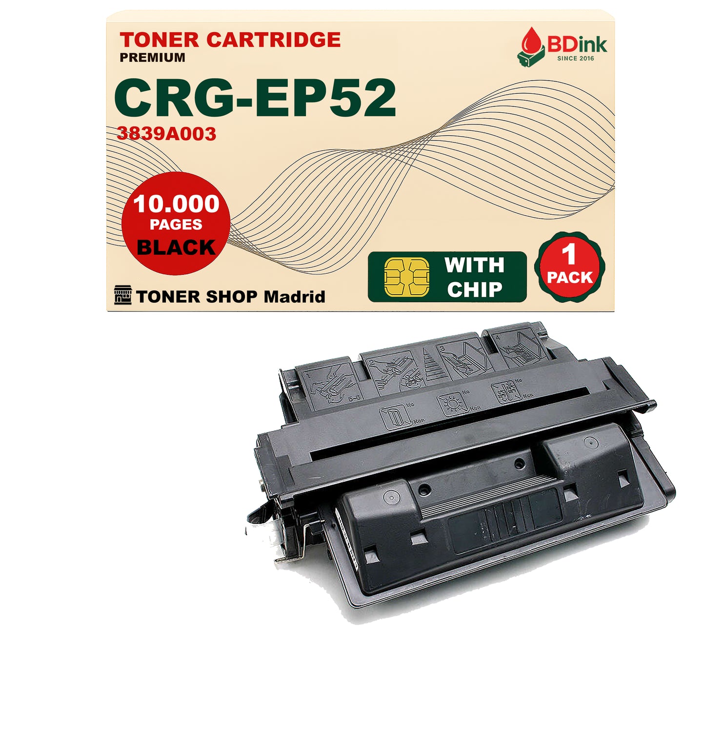 BDink Cartucho Tóner Compatible Canon EP52 Negro