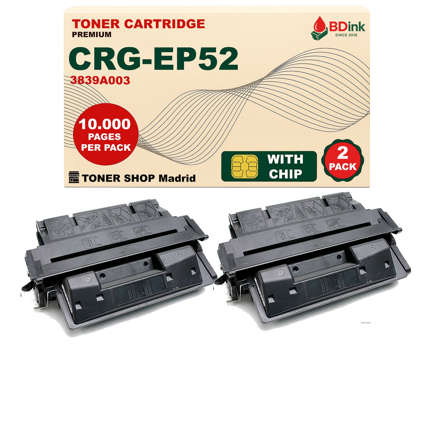 BDink Cartucho Tóner Compatible Canon EP52 Negro