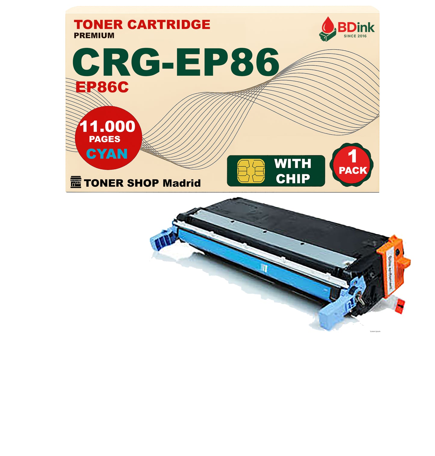 BDink Cartuchos Toner Compatible Canon EP-86 (CMYK 4 pack)