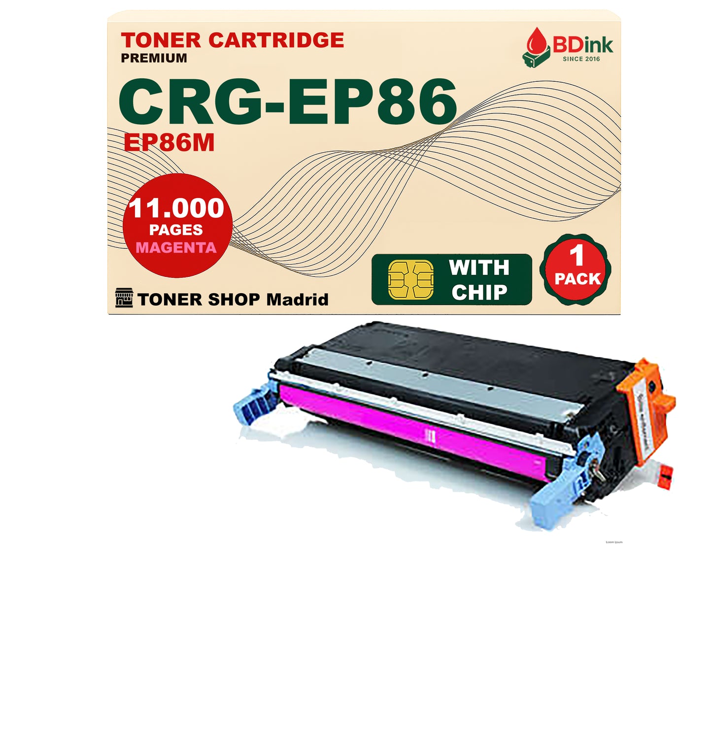 BDink Cartuchos Toner Compatible Canon EP-86 (CMYK 4 pack)