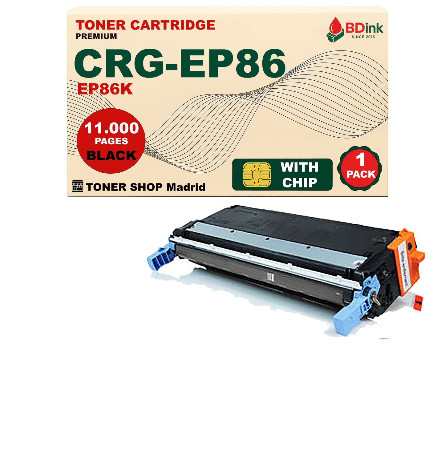 BDink Cartuchos Toner Compatible Canon EP-86 (CMYK 4 pack)