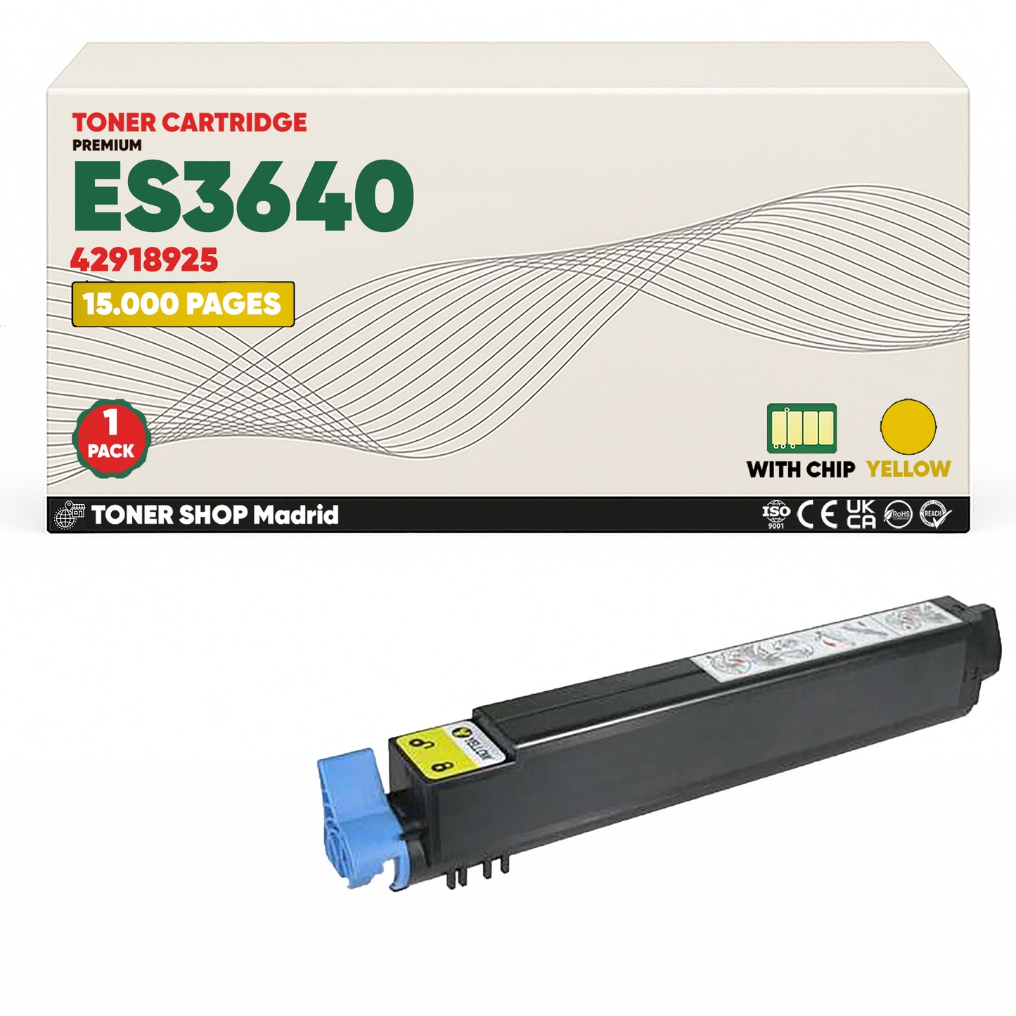 BDink Cartuchos Tóner Compatibles OKI Executive ES3640 CMY (Pack 3)
