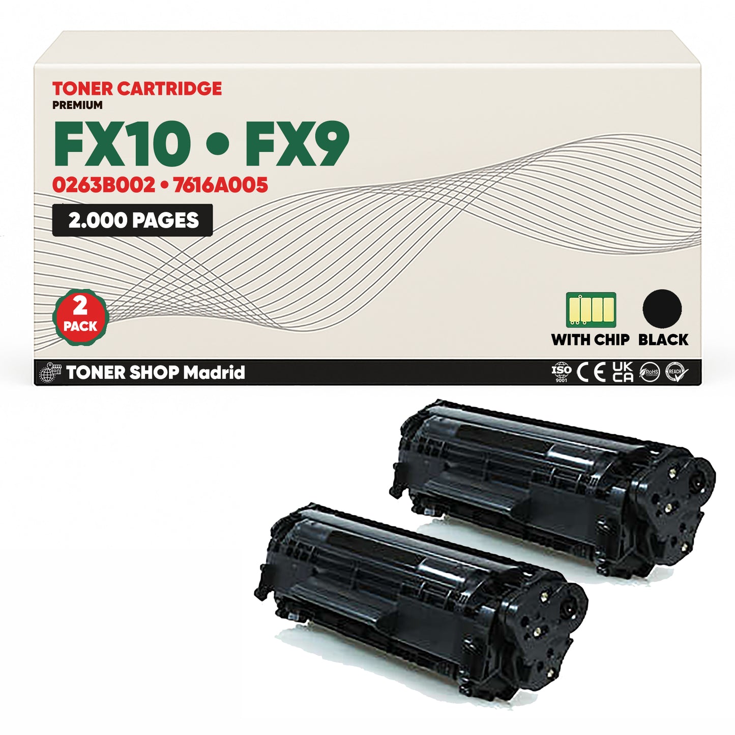 BDink Cartucho Tóner Compatible Canon FX10/FX9/104/703 Negro