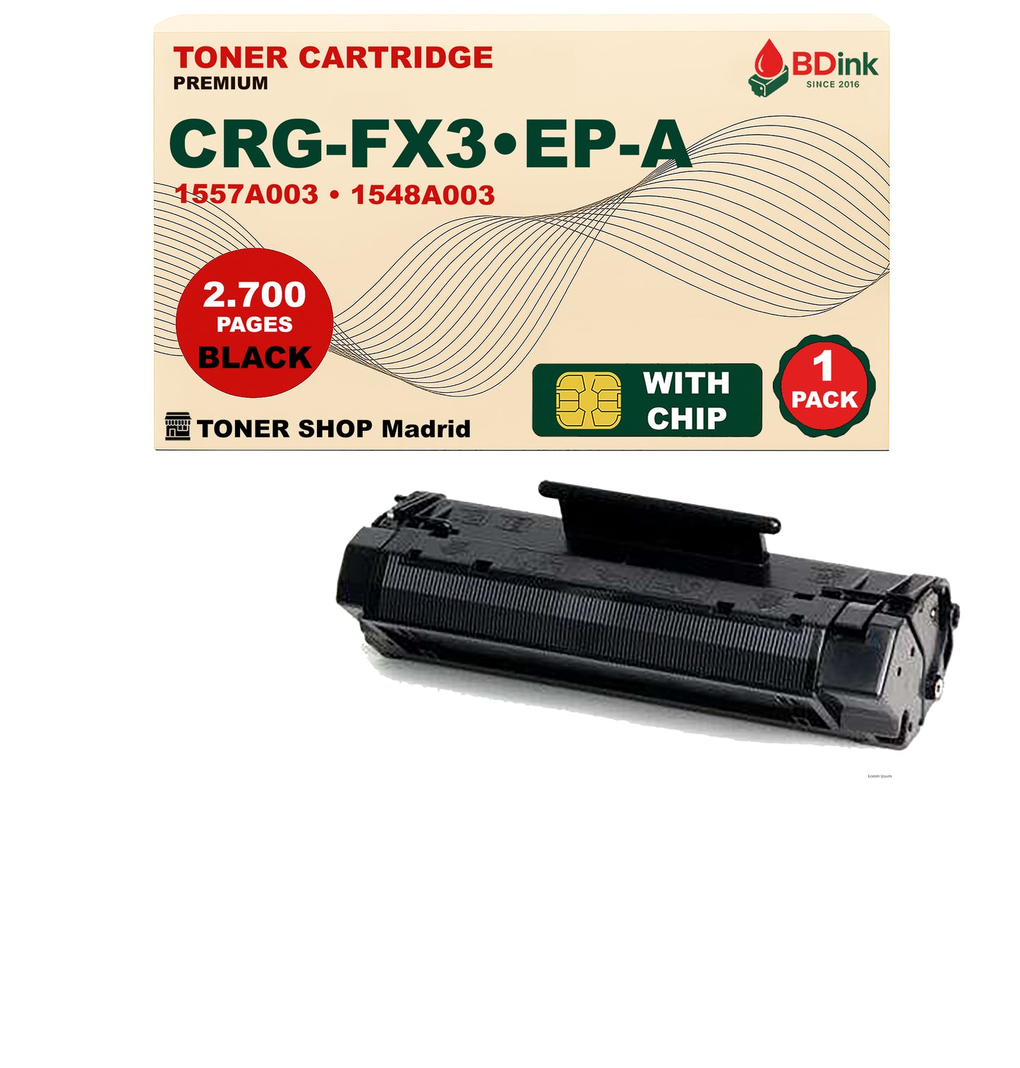 BDink Cartucho Tóner Compatible Canon FX3/EP-A