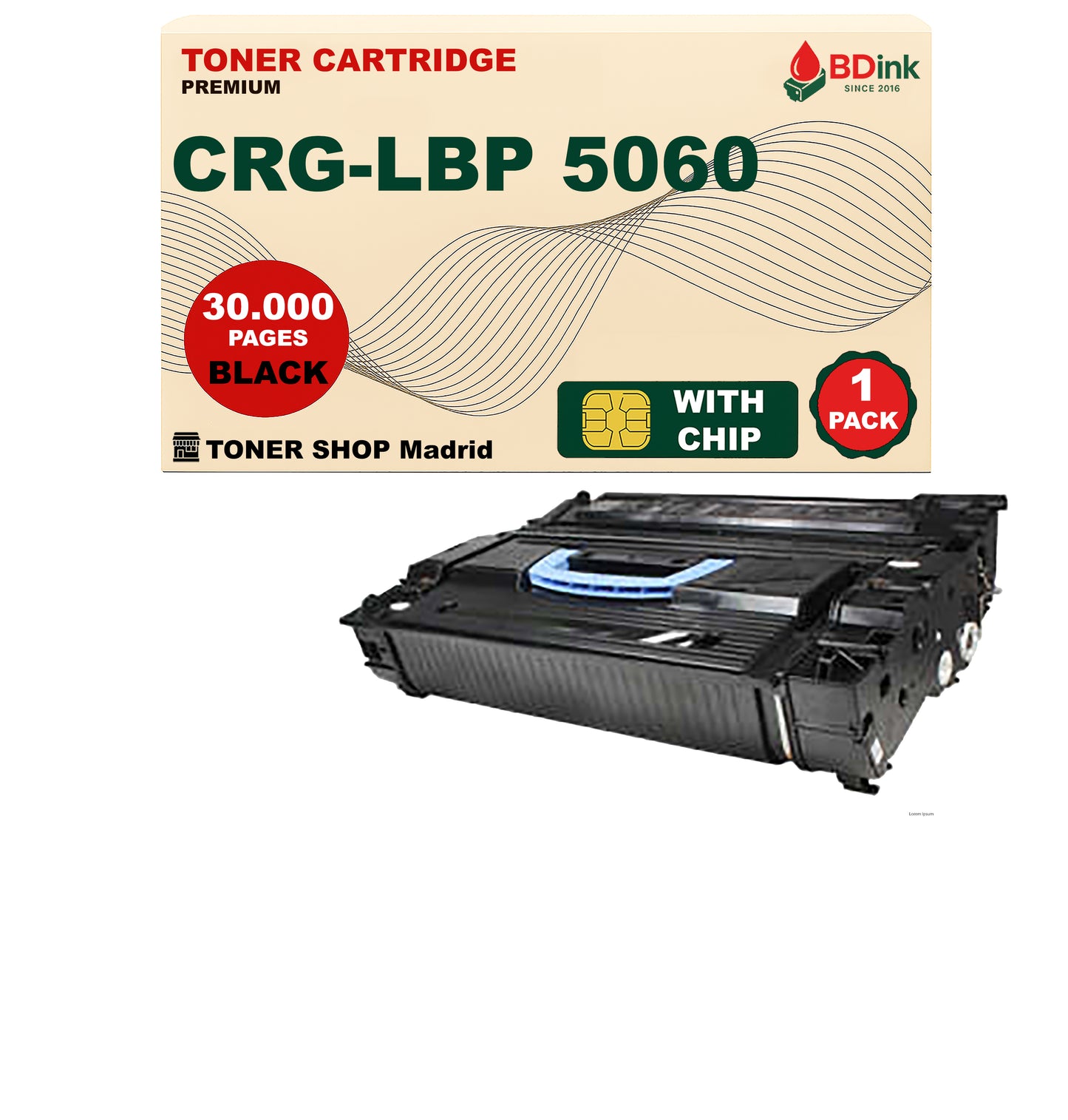 BDink Cartucho Tóner Compatible Canon LBP 5060 Negro