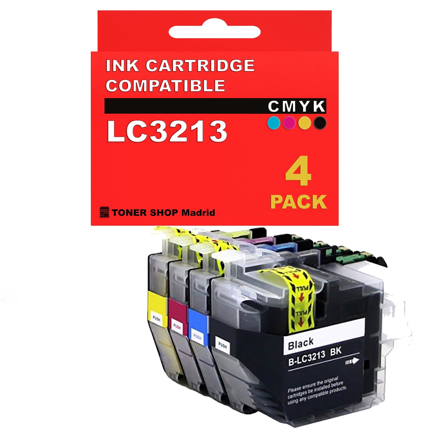 BDink Cartuchos Tinta Compatible Brother LC3213 CMYK (Pack 4)