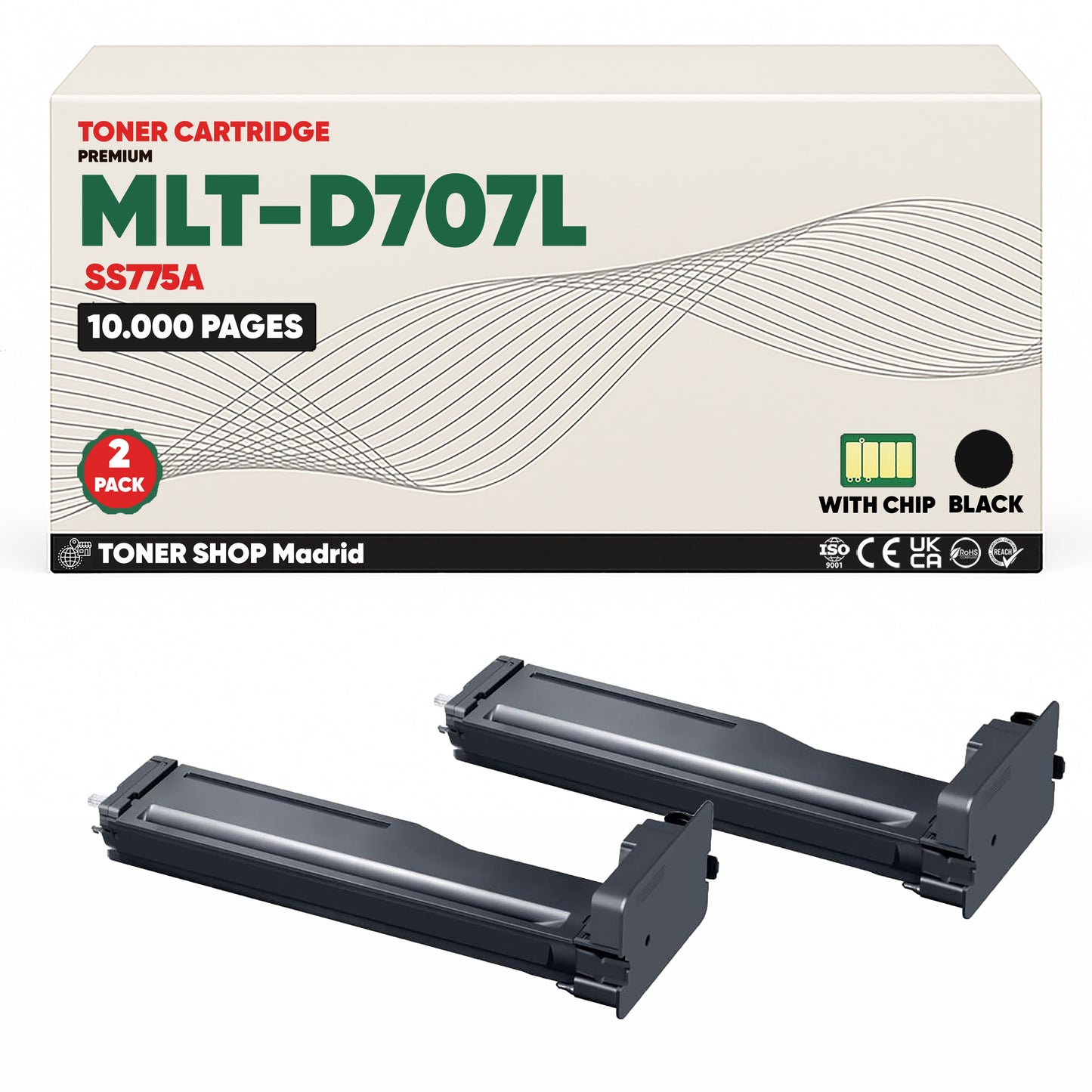 BDink Cartucho de Toner Compatible Samsung MLT-D707L Negro