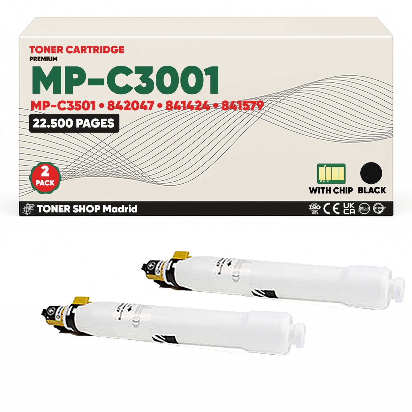 BDink Cartucho/s Tóner Compatible/s Ricoh Aficio MP-C3001/MP-C3501 Negro