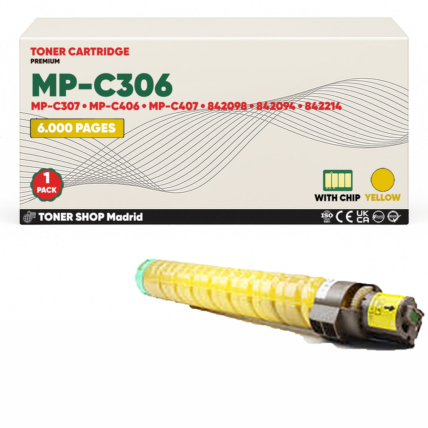 BDink Tóner Compatible Ricoh Aficio MP-C306 / MP-C307 / MP-C406 / MP-C407 ( 4 pack)