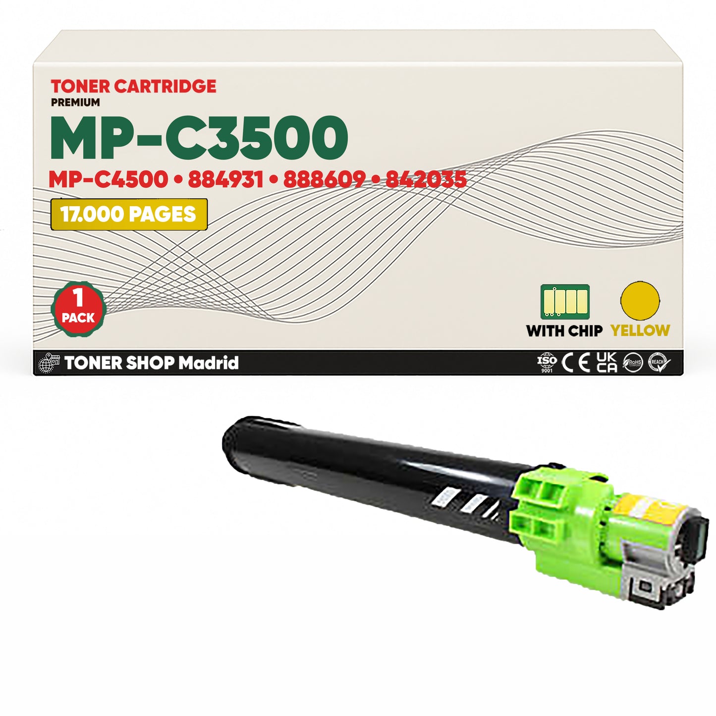 BDink Cartucho/s Tóner Compatible/s Ricoh MP-C3500/MP-C4500 Negro Amarillo (Pack 2)