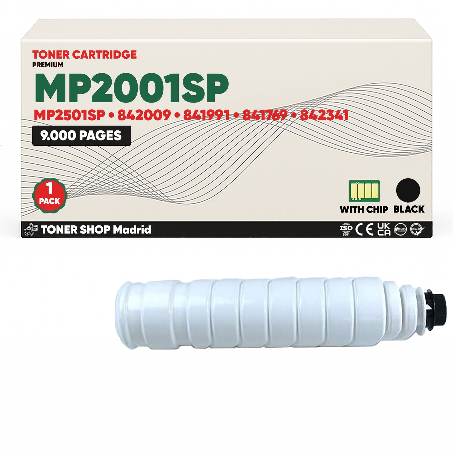 BDink Cartucho/s Tóner Compatible/s Ricoh Aficio MP2001SP/MP2501SP Negro