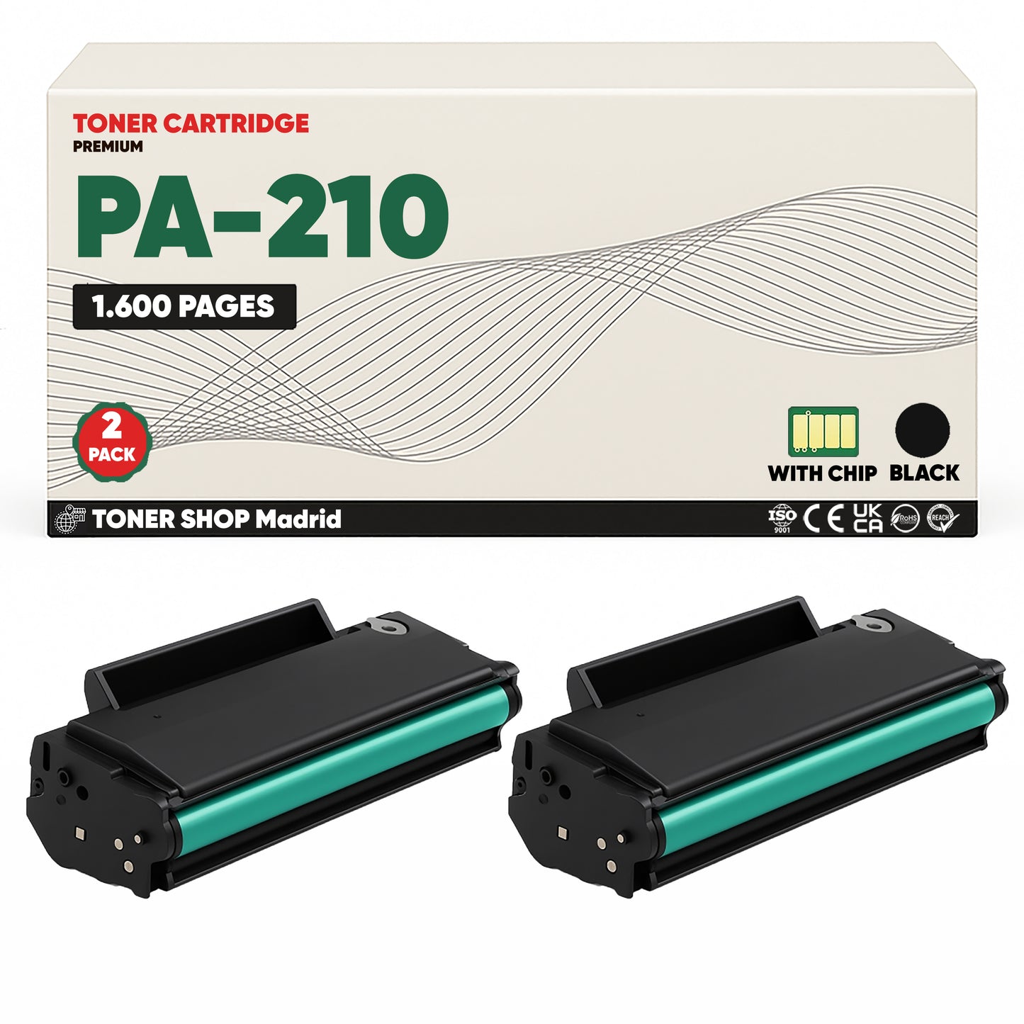 BDink Cartucho Tóner Compatible Pantum PA210 Negro