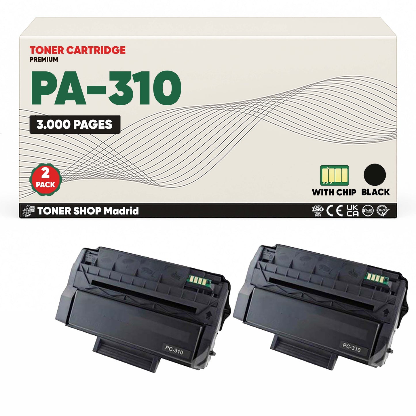 BDink Cartucho Tóner Compatible Pantum PA310 Negro