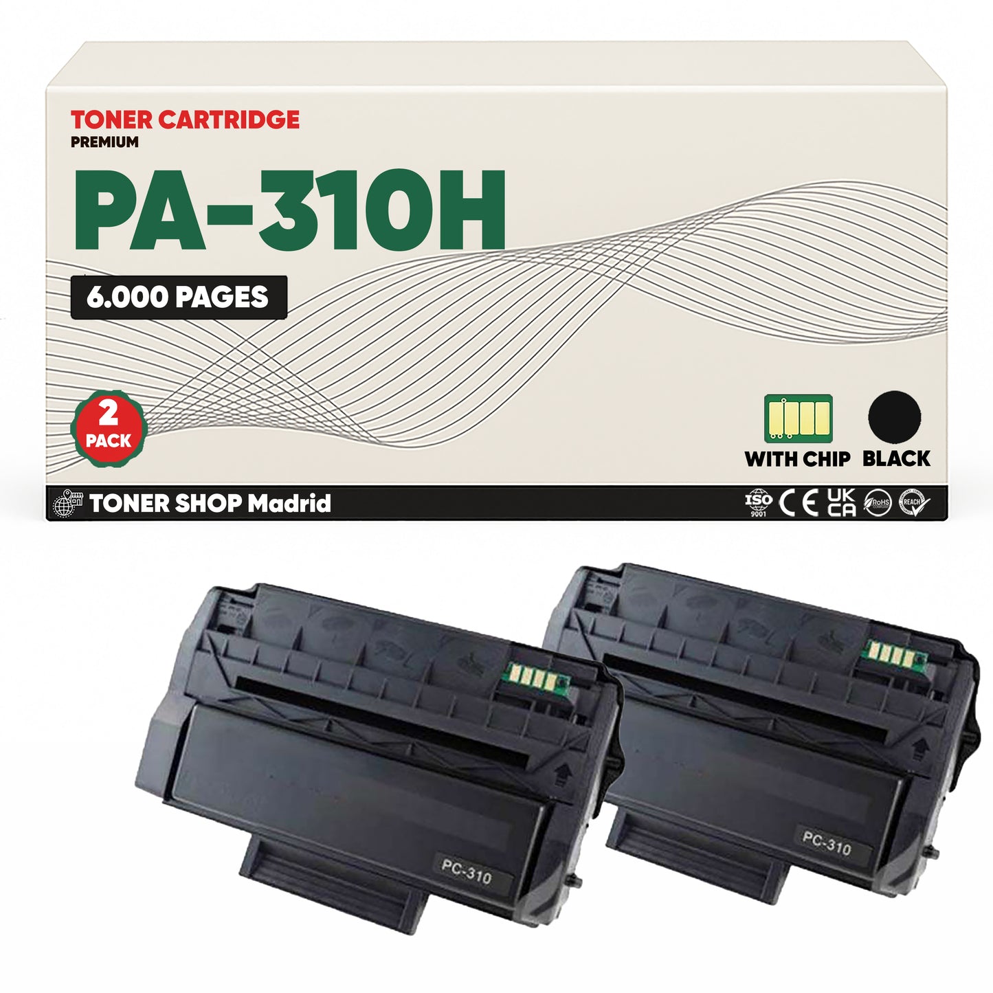 BDink Cartucho/s Tóner Compatible/s Pantum PA310H Negro
