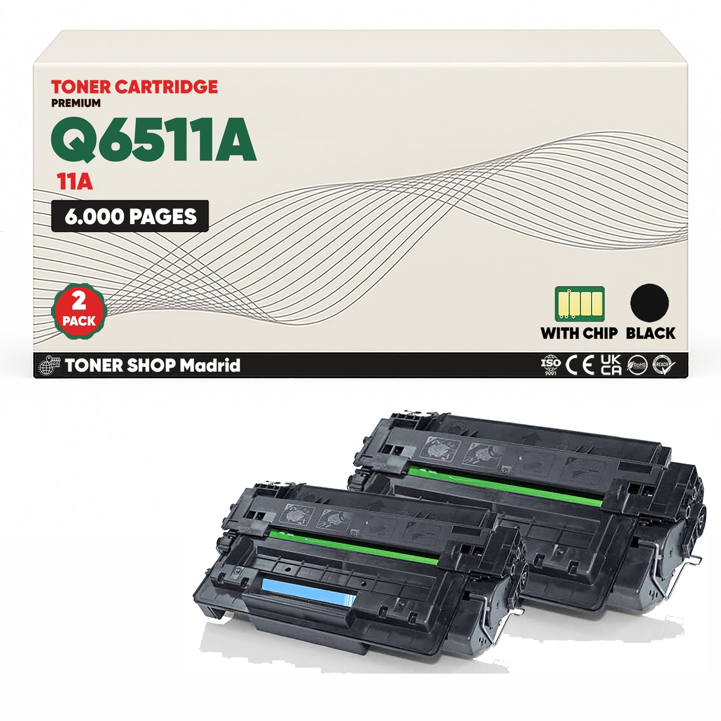BDink Cartucho Tóner Compatible HP 11A Negro