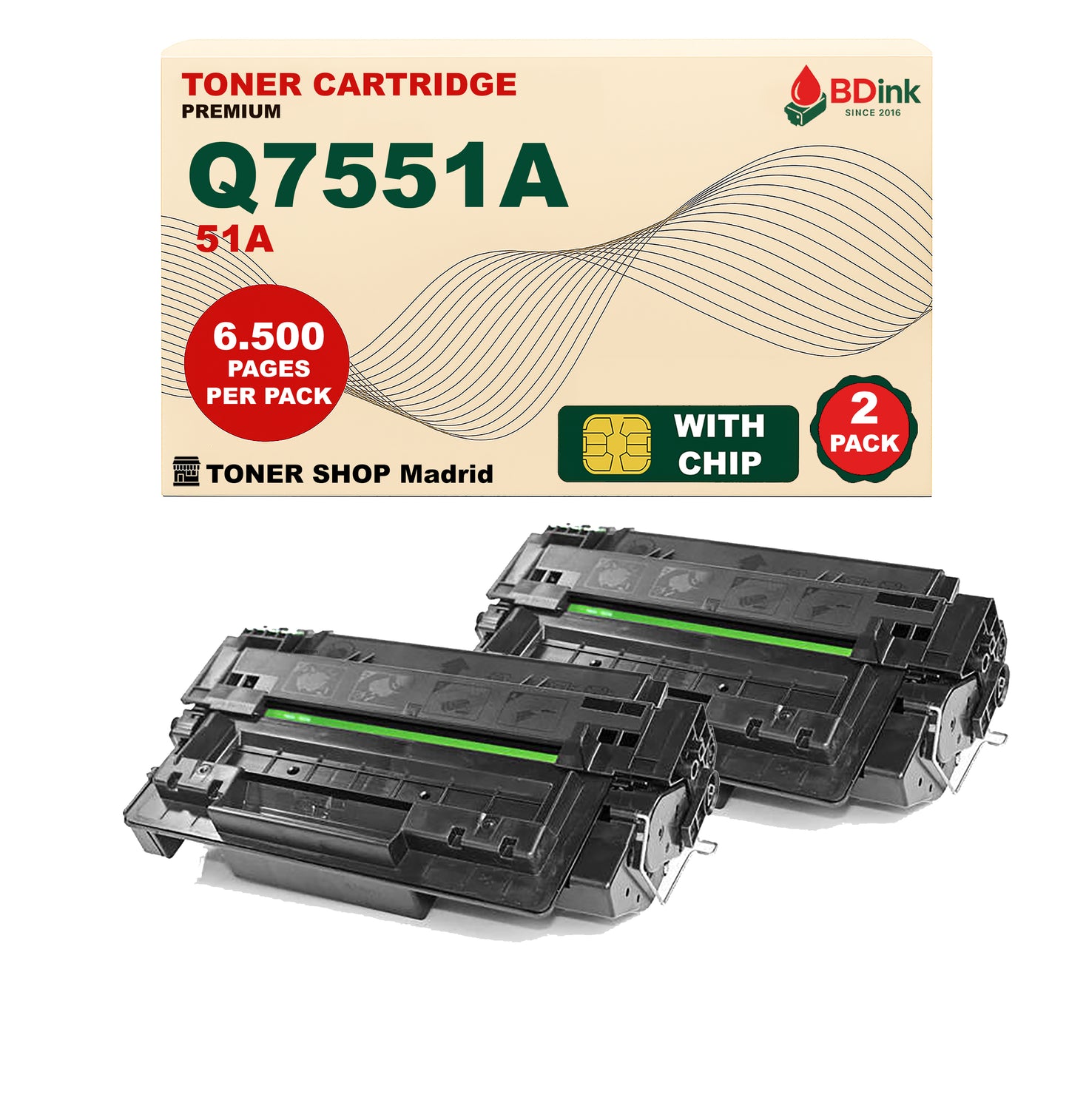 BDink Cartucho Tóner Compatible HP 51A Negro Q7551A