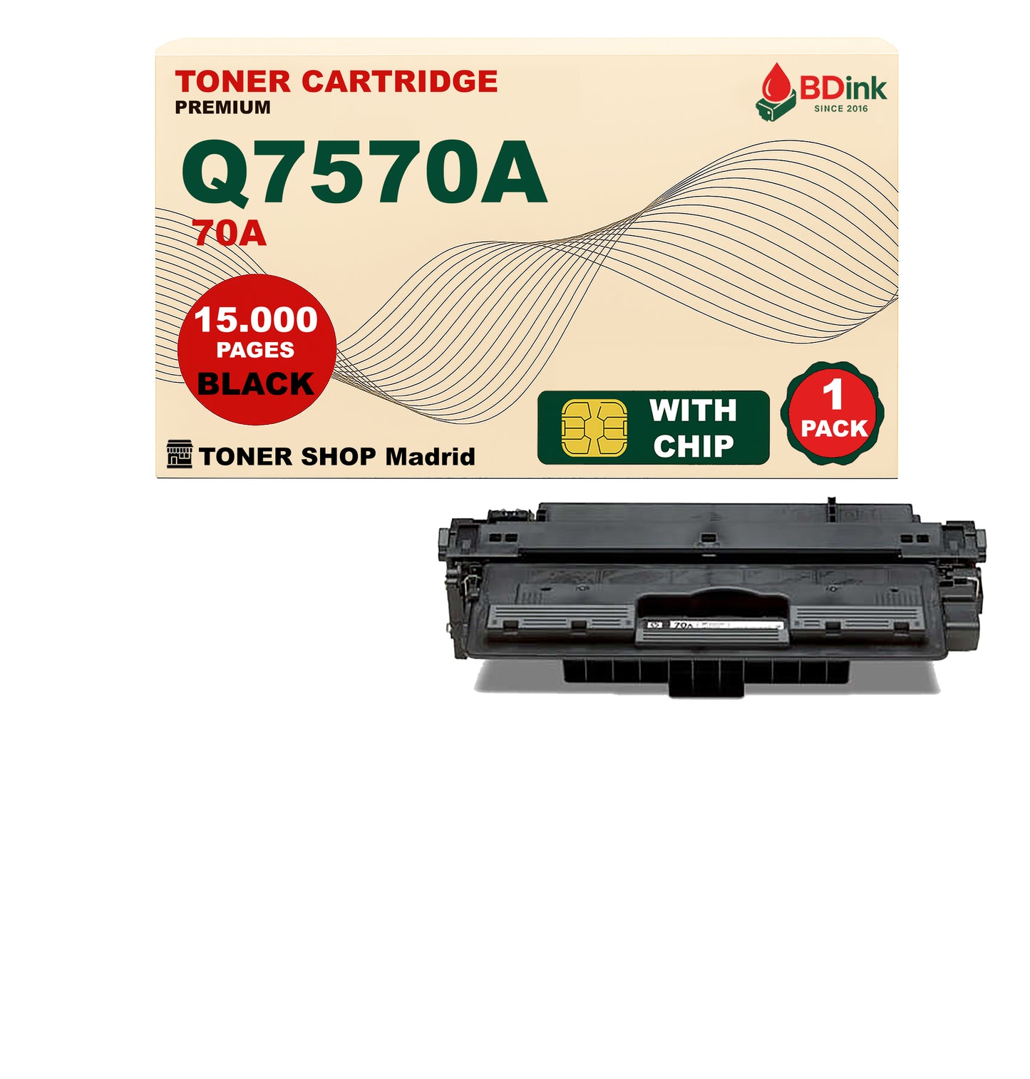BDink Cartucho Tóner Compatible HP 70A Negro Q7570A