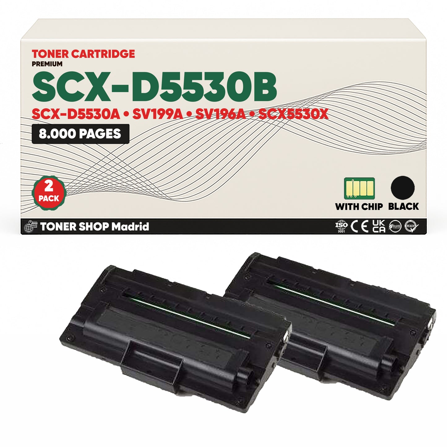 BDink Cartucho de Toner Compatible Samsung SCX-D5530B Negro