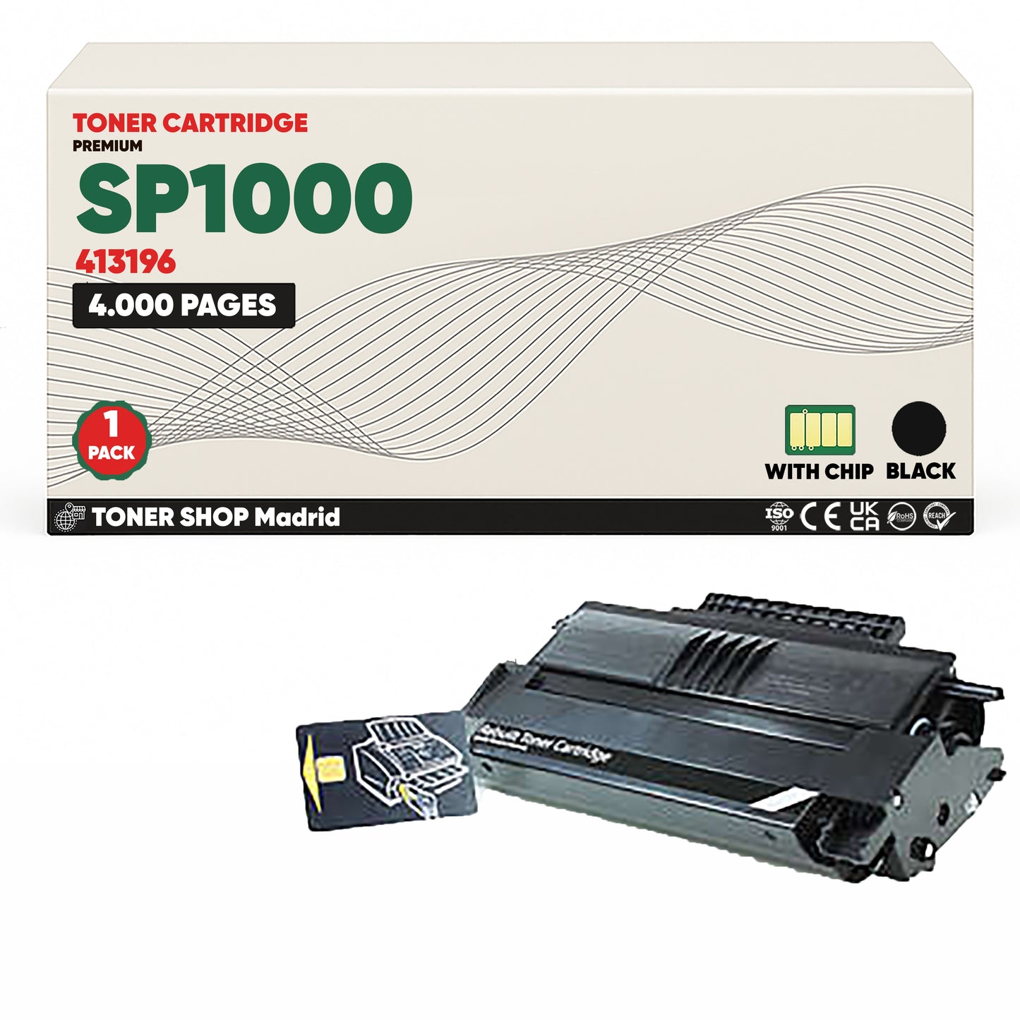 BDink Cartucho/s Tóner Compatible/s Ricoh Aficio SP1000 Negro